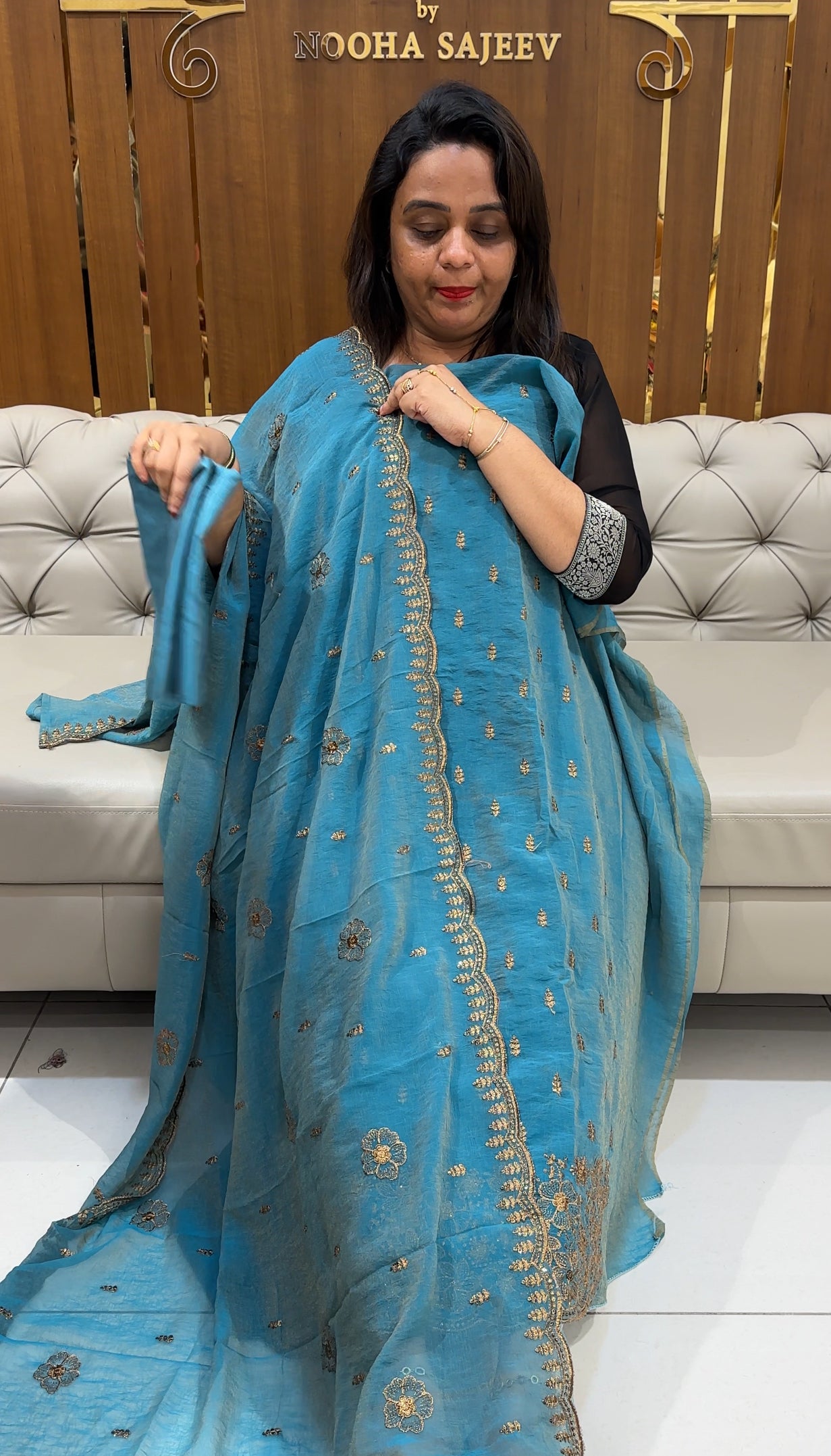 FORWARD CRUSHED TISSUE UNSTITCHED SALWAR SUITS - IHA 24965