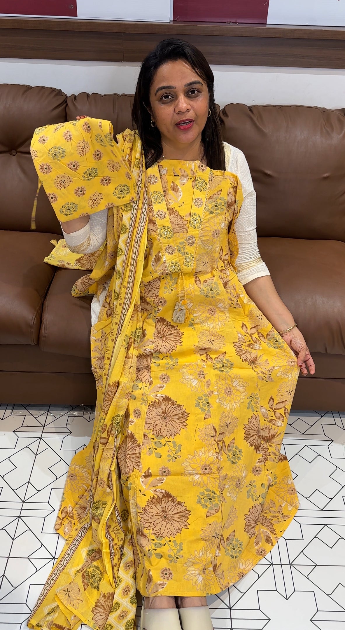 ANARKALI LONG TOP , BOTTOM AND DUPATTA - IHA 24706