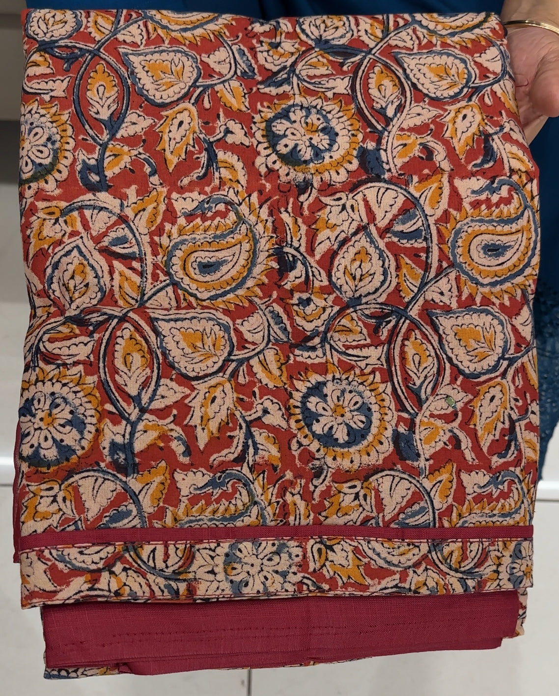 KALAMKARI UNSTITCHED SALWAR SUITS - IHA 25699