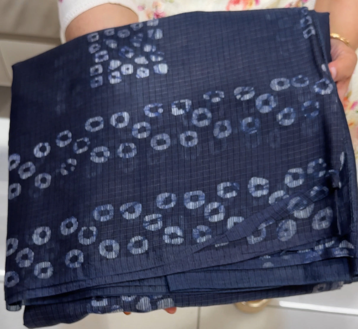 NET KOTA BATIK PRINTED SAREES - IHA 25039