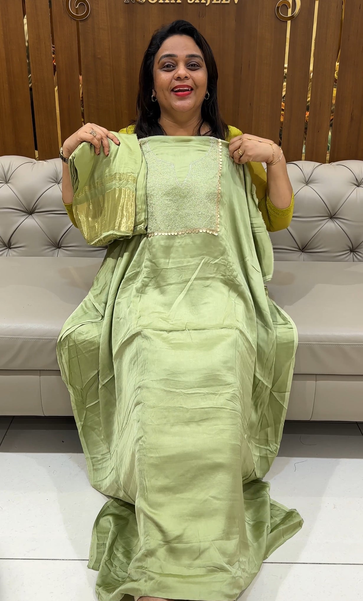 MODAL SILK UNSTITCHED SALWAR SUITS - IHA 25029