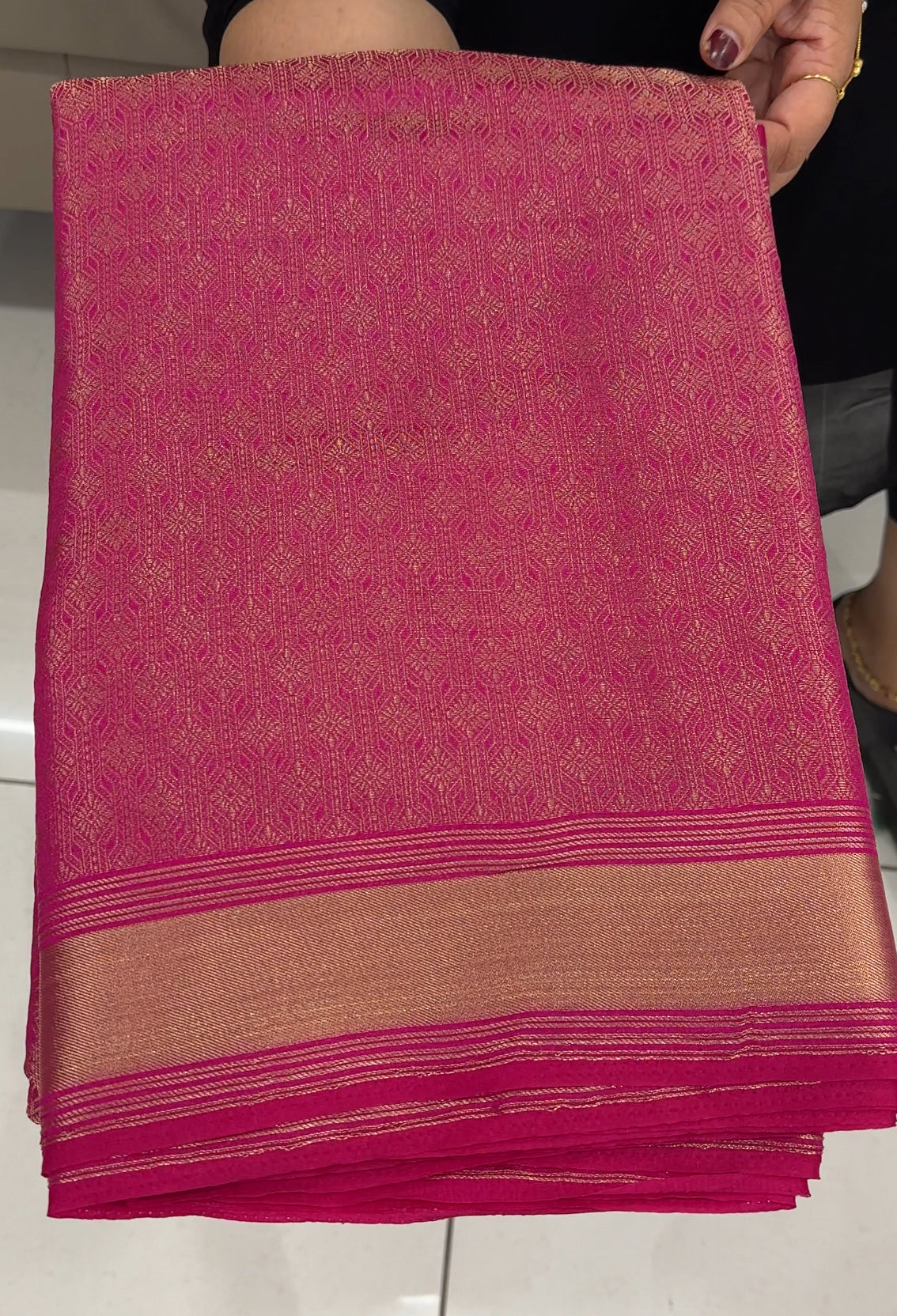 SEMI BANARASI SAREES - IHA 25857