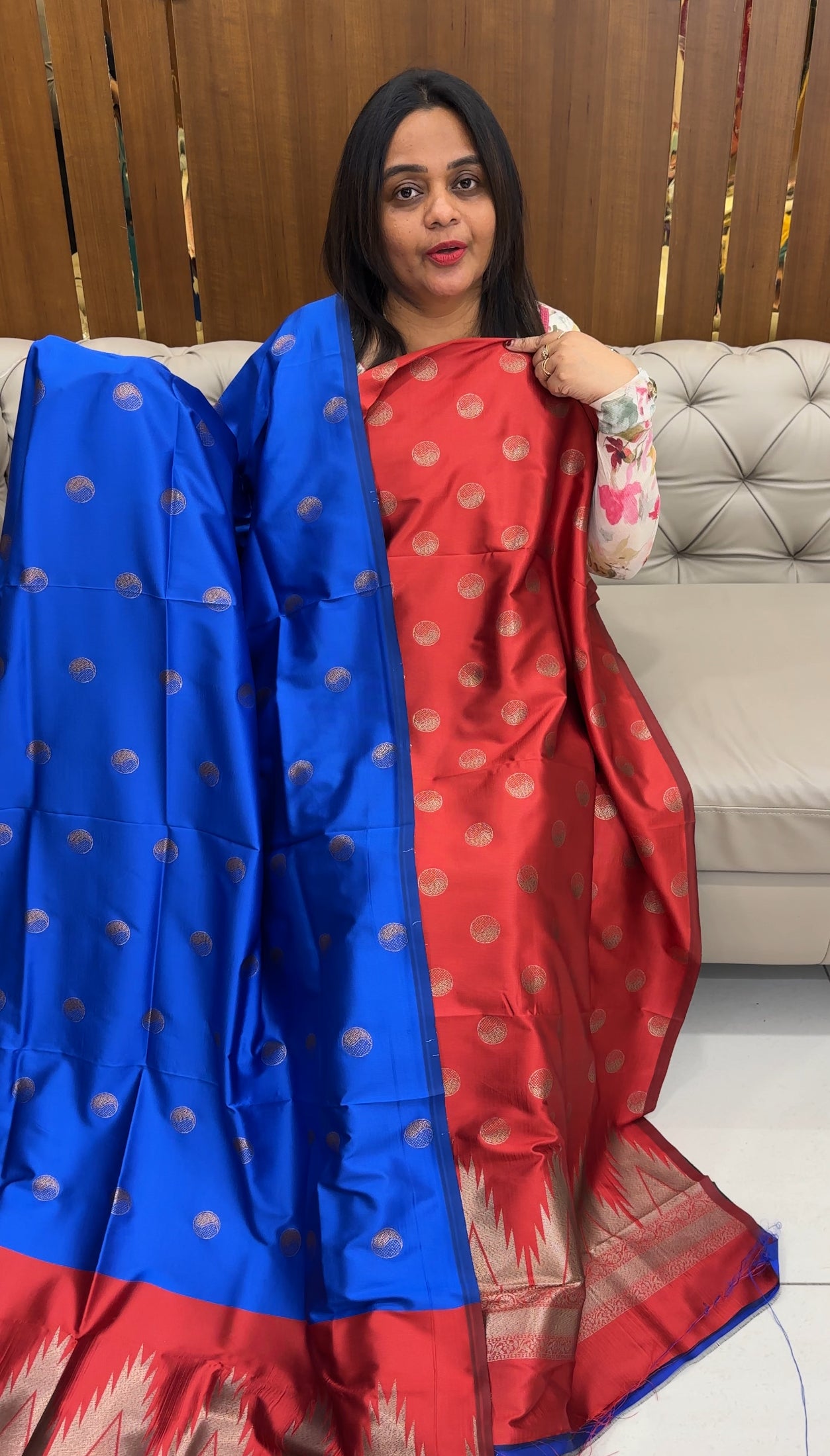 SEMI KATAN UNSTITCHED SALWAR SUITS - IHA 26082