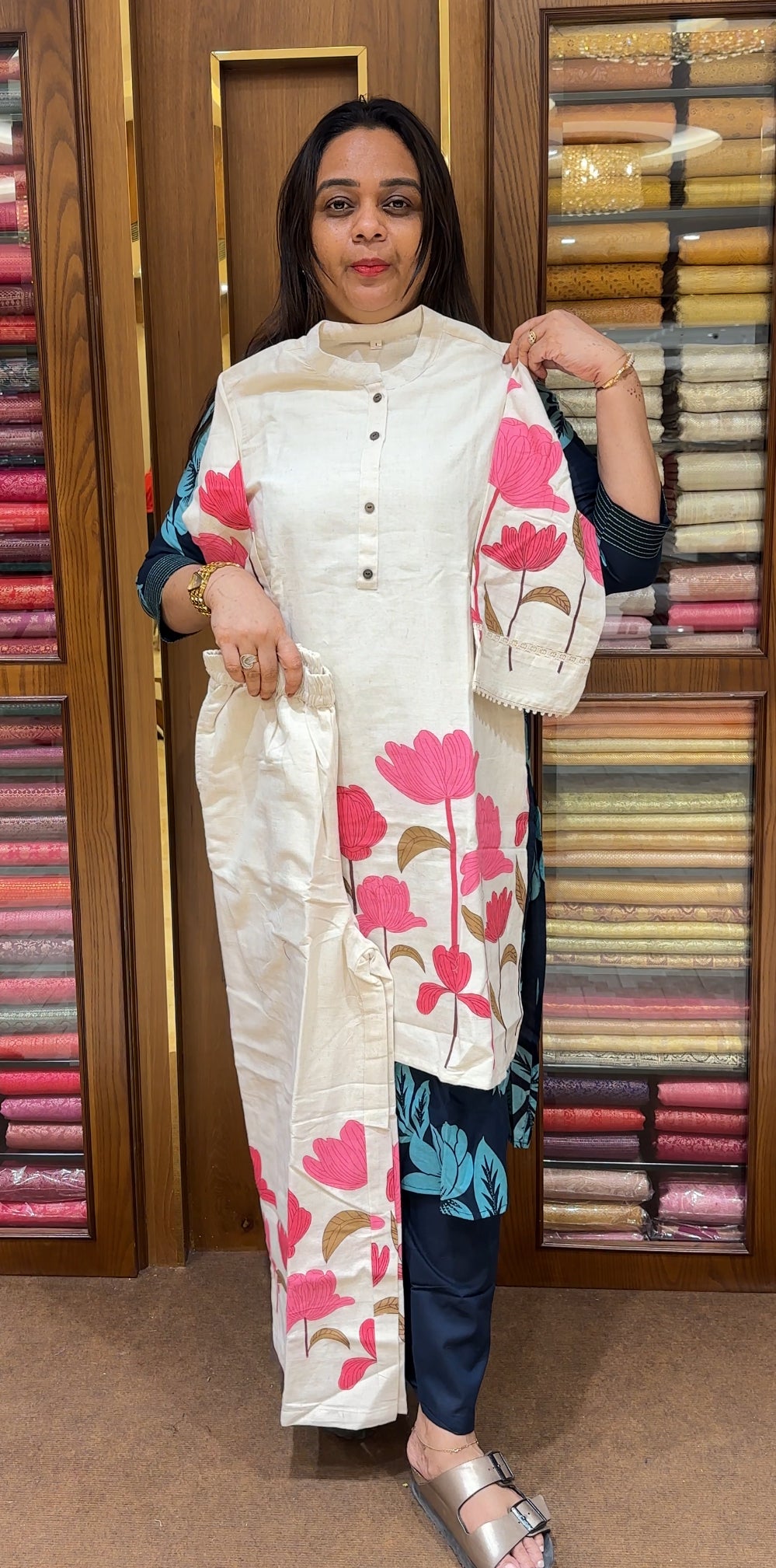 SLUB COTTON TOP AND BOTTOM - IHA 22172