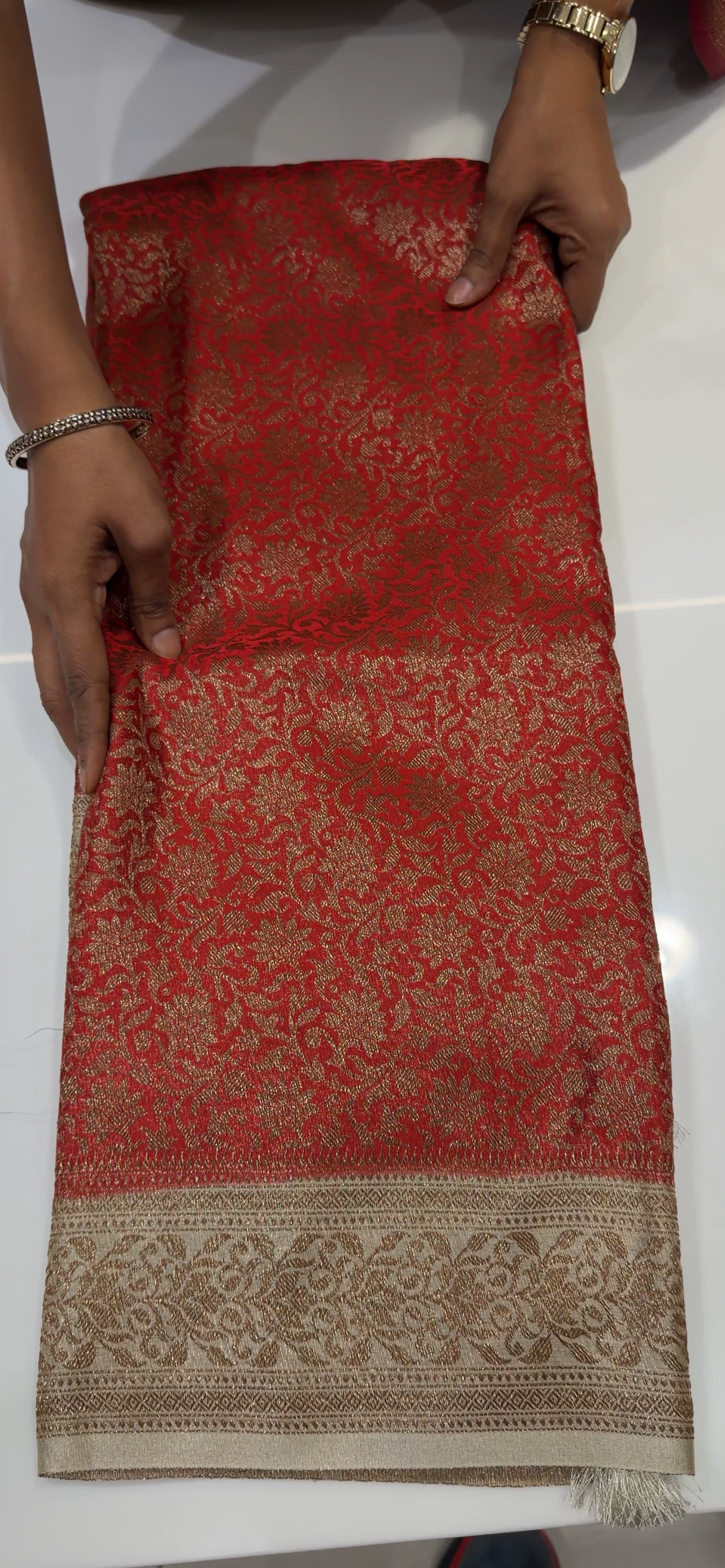 SEMI BANARASI SAREES - IHA 35102