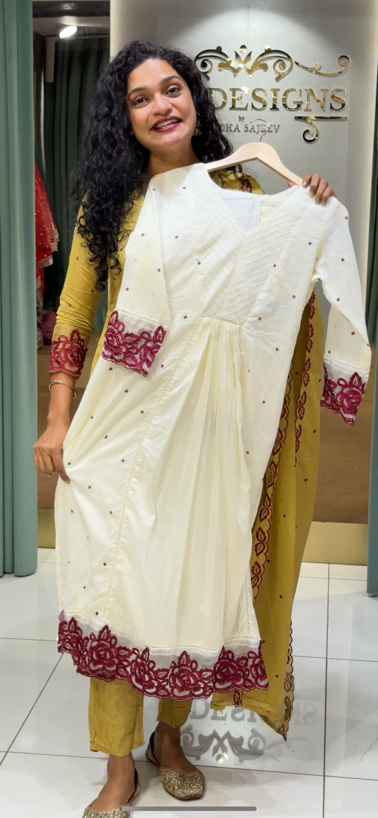 MALAI CHANDERI TOP, BOTTOM AND DUPATTA - IHA 29605