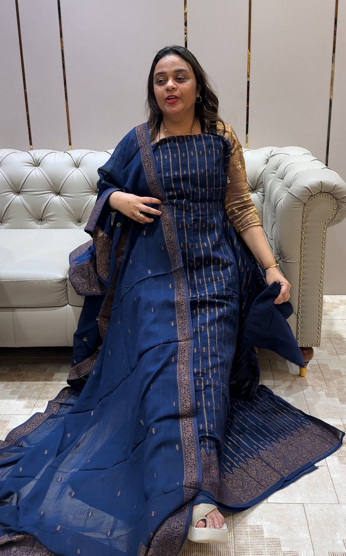 VISCOSE GEORGETTE UNSTITCHED SALWAR SUITS - IHA 22709