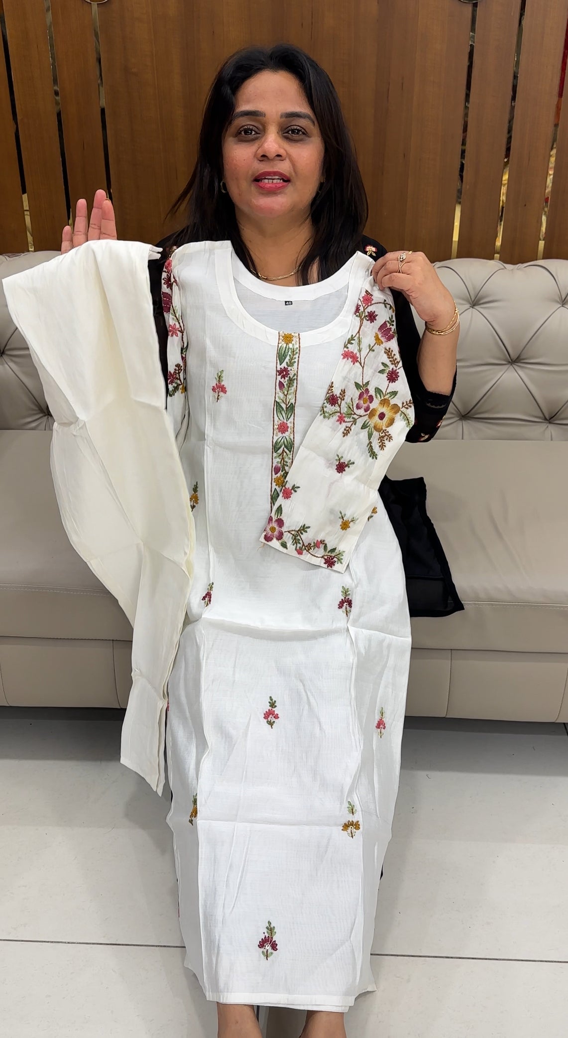 MALAI CHANDERI TOP AND BOTTOM - IHA 26016
