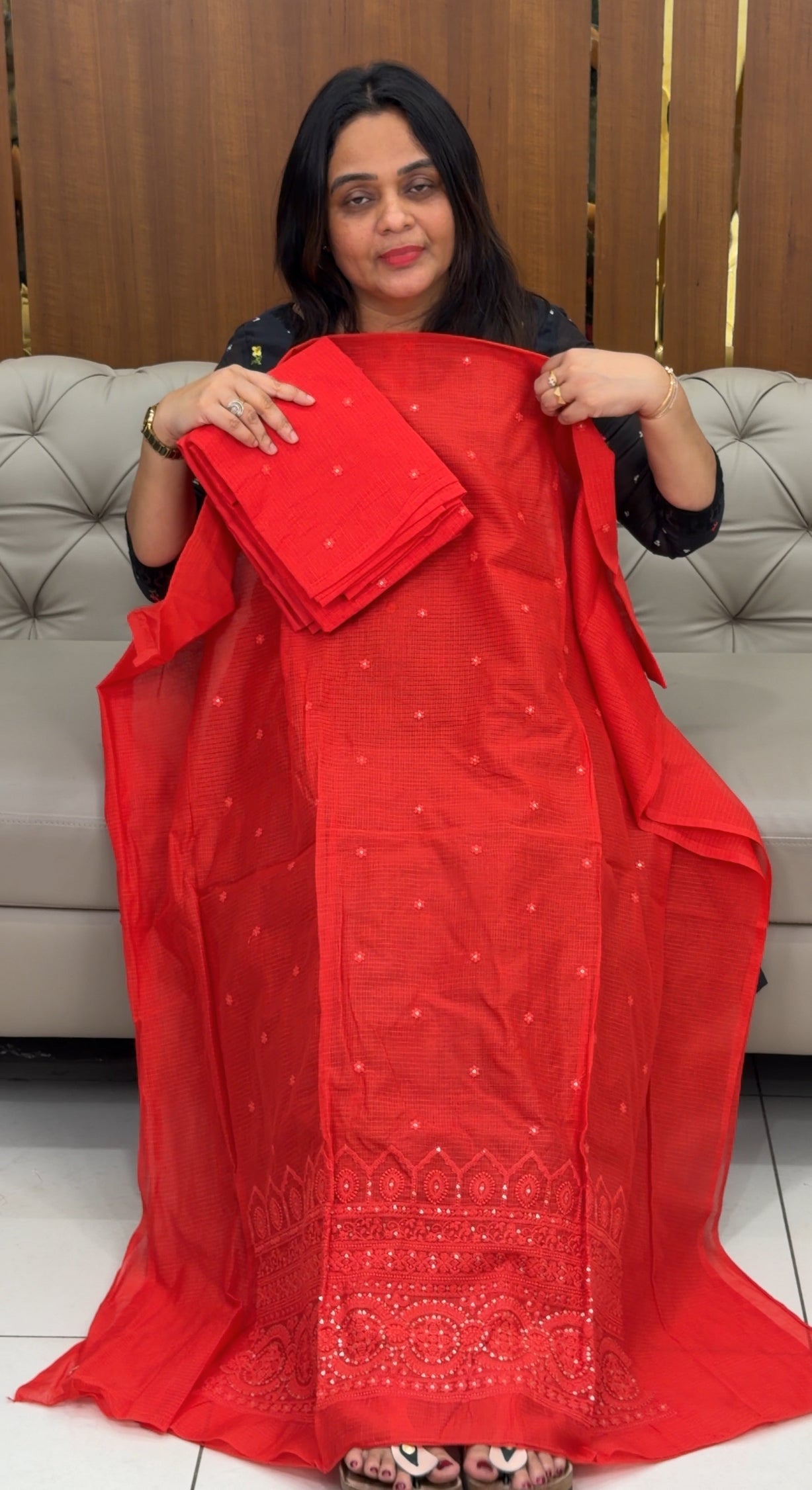 NET KOTA UNSTITCHED SALWAR SUITS - IHA 29163