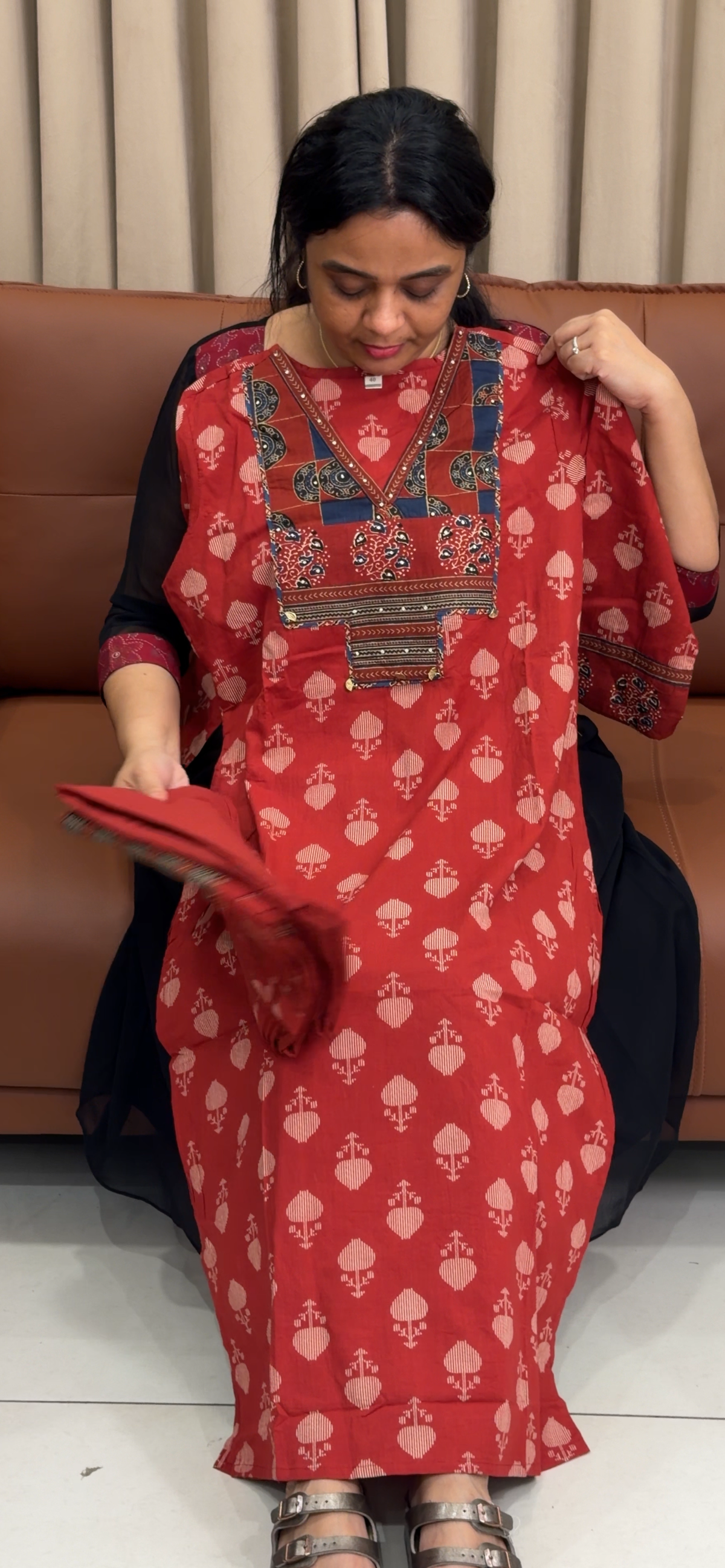COTTON TOP, BOTTOM AND DUPATTA - IHA 36100