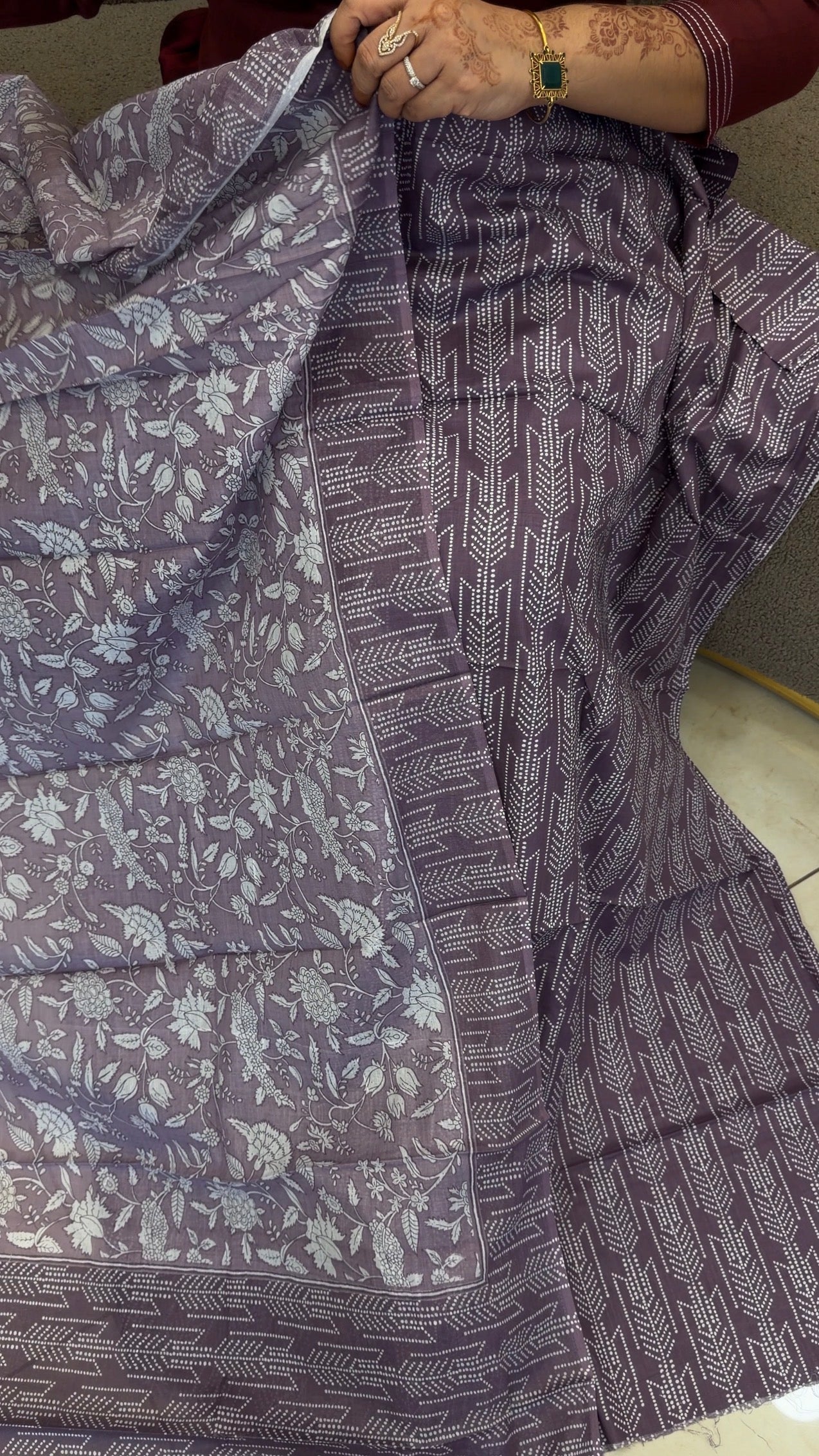 COTTON PRINTED UNSTITCHED SALWAR SUITS - IHA 33327