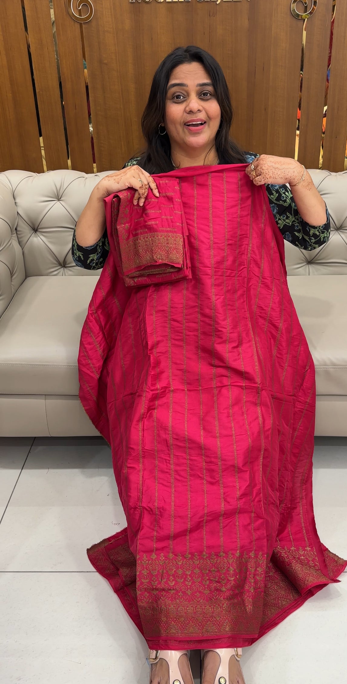 SEMI BANARASI UNSTITCHED SALWAR SUITS - IHA 27420