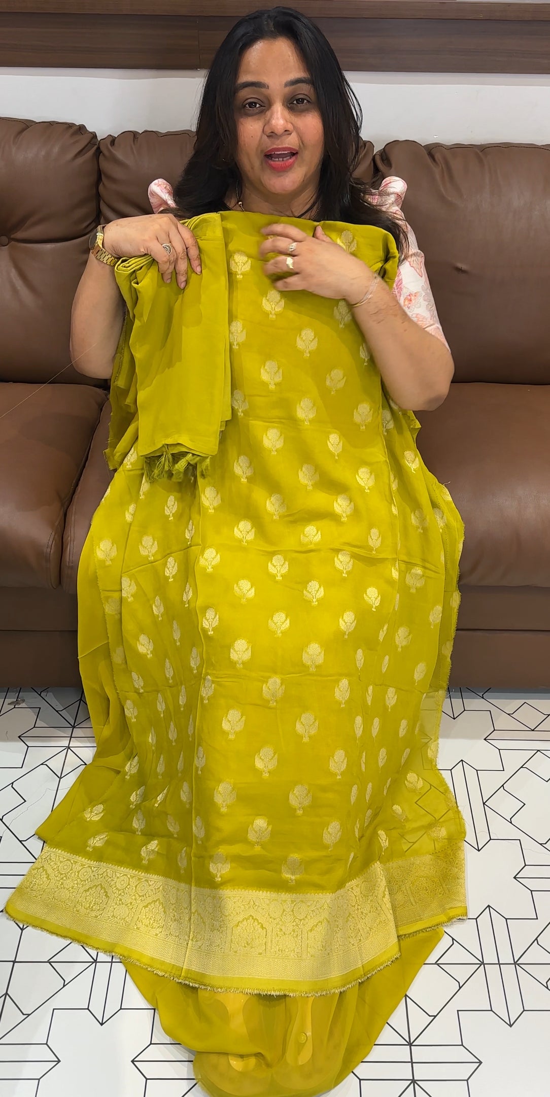 SEMI BANARASI UNSTITCHED SALWAR SUITS - IHA 27681