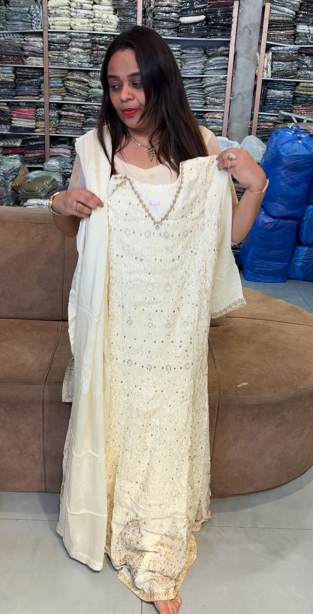 DESIGNER PARTY WEAR TOP AND DUPATTA - IHA 23033