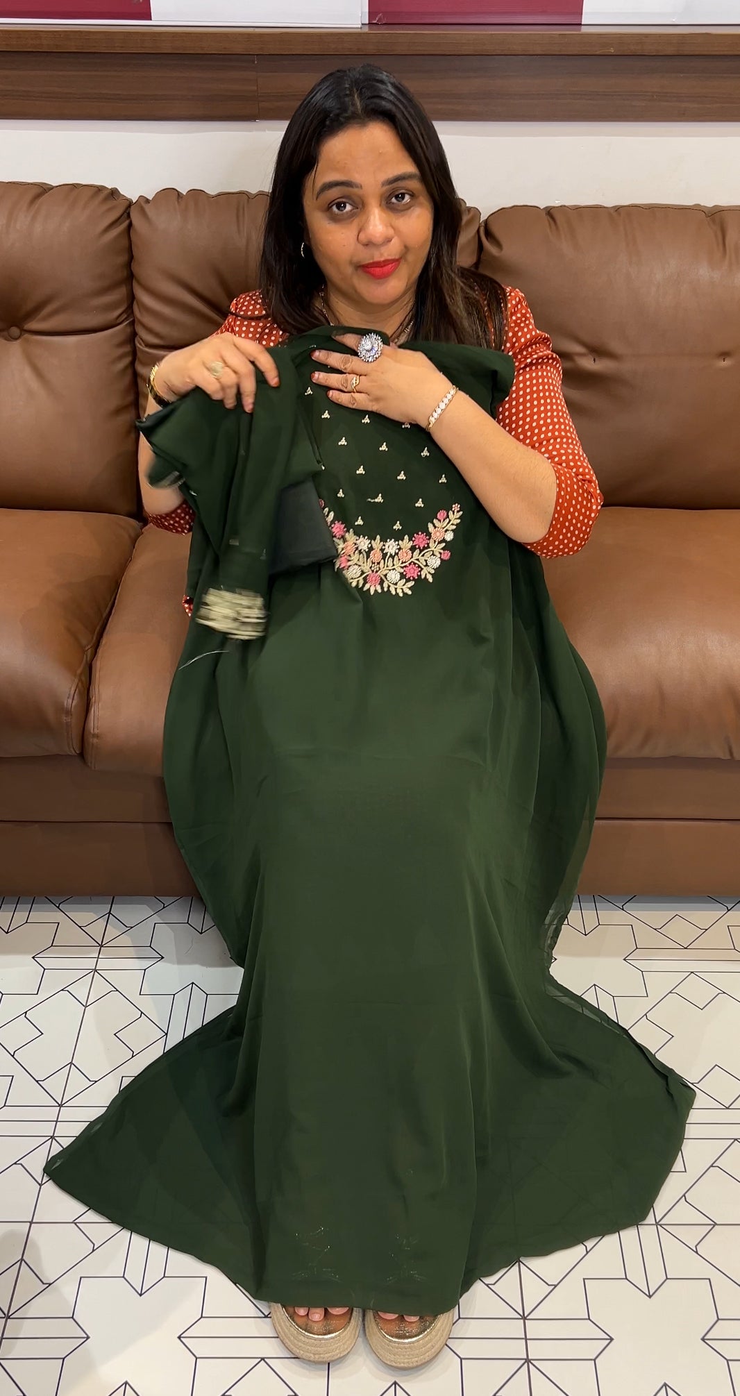 FAUX GEORGETTE UNSTITCHED SALWAR SUITS - IHA 22776
