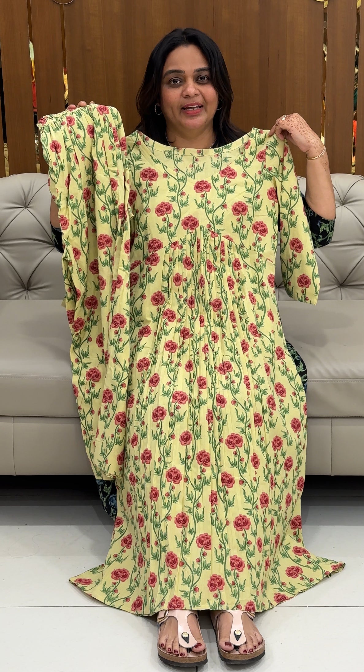IHA'S IN-HOUSE COTTON PRINTED TOP AND BOTTOM - IHA 27418