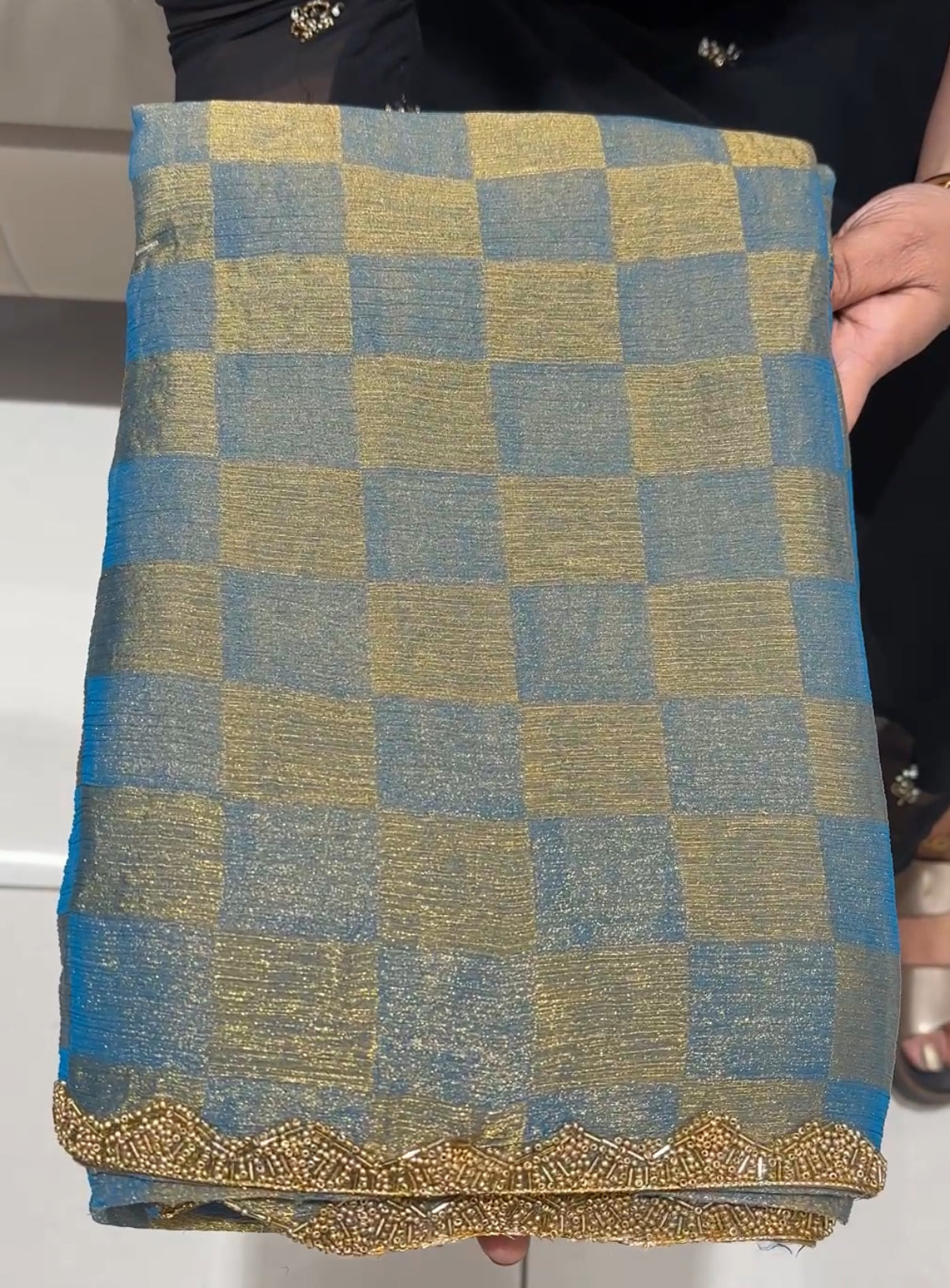 HAND WORKED GEORGETTE SAREES - IHA 24349