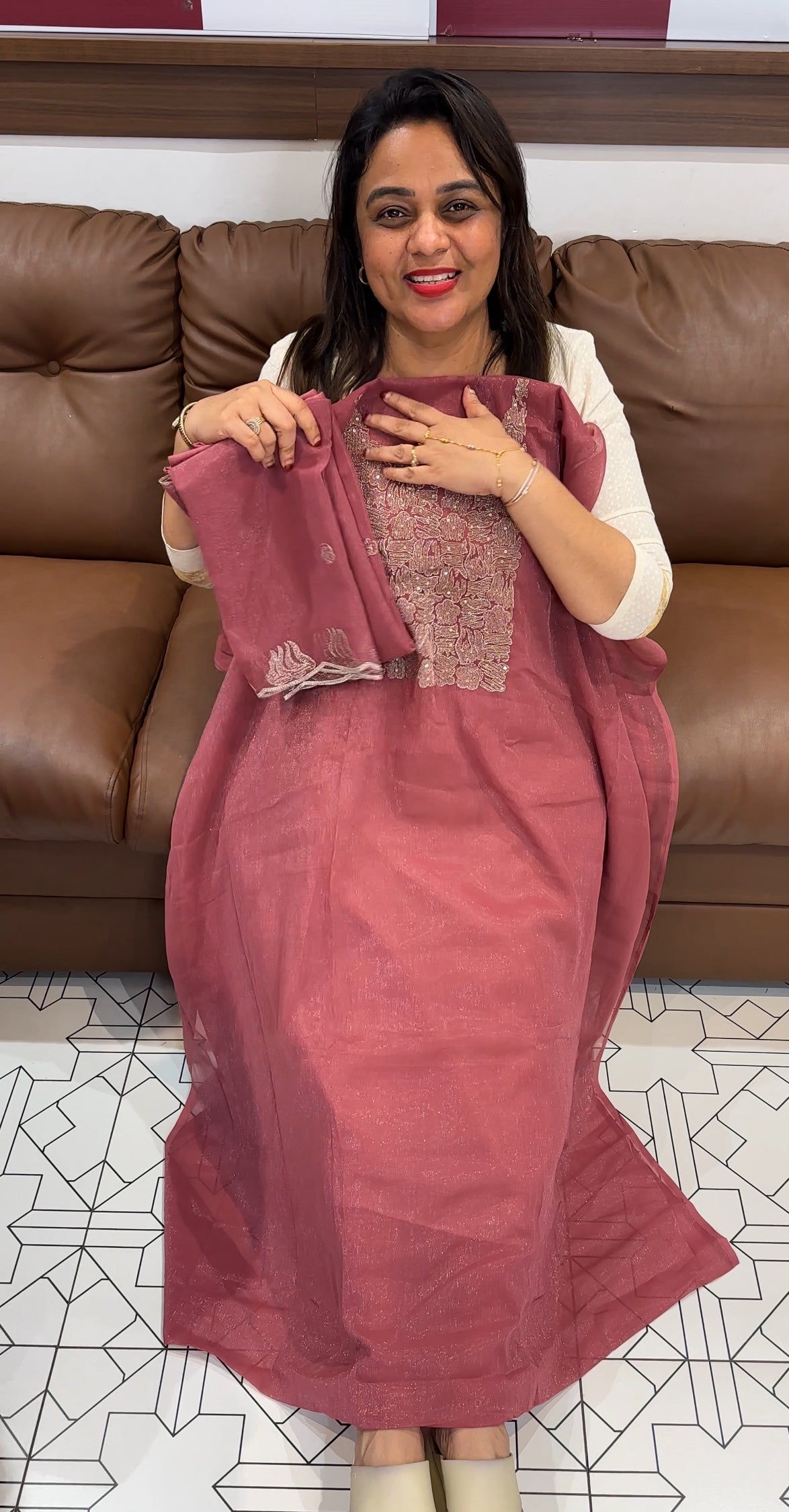 CHIFFON UNSTITCHED SALWAR SUITS - IHA 24691