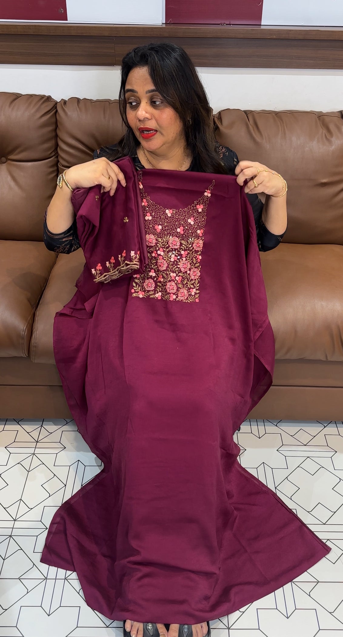 CRUSHED SILK UNSTITCHED SALWAR SUITS - IHA 24672