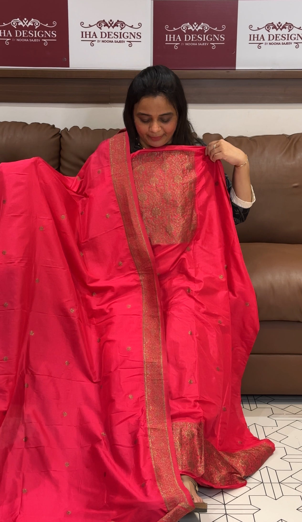 SEMI BANARASI UNSTITCHED SALWAR SUITS - IHA 27234
