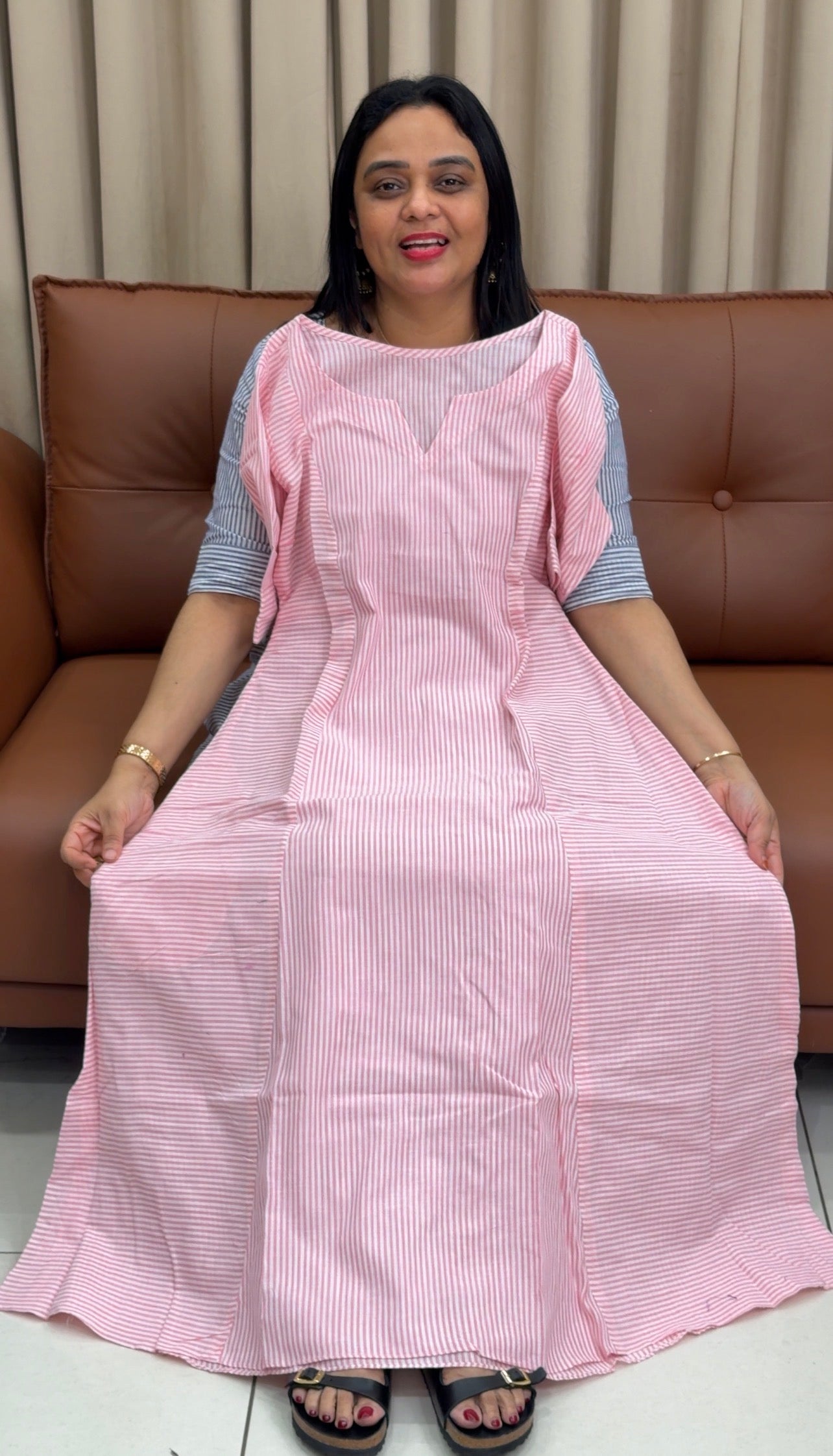 IHA'S IN-HOUSE HANDLOOM COTTON FROCKS - IHA 34004