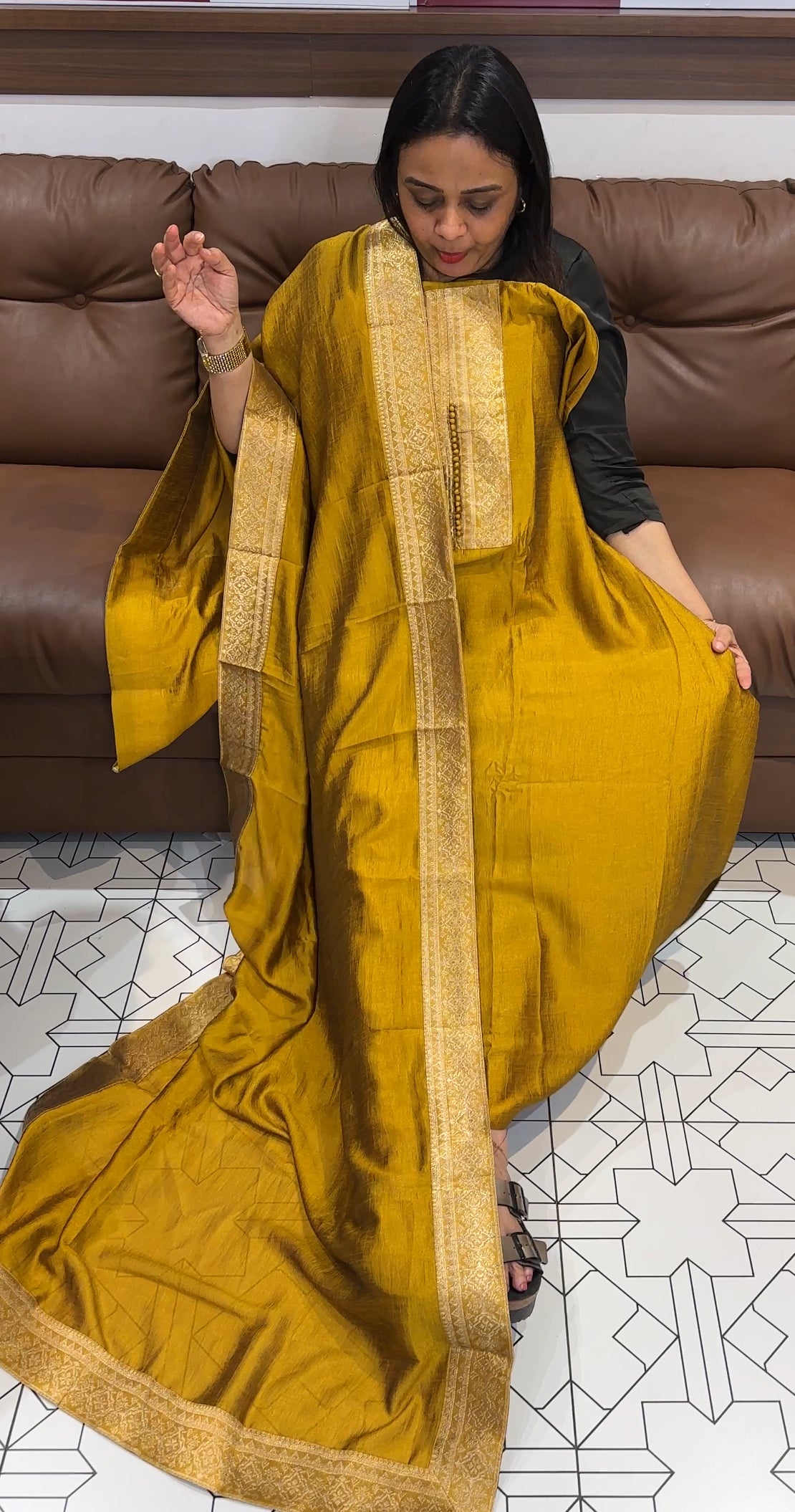 SEMI RAW SILK UNSTITCHED SALWAR SUITS - IHA 22051