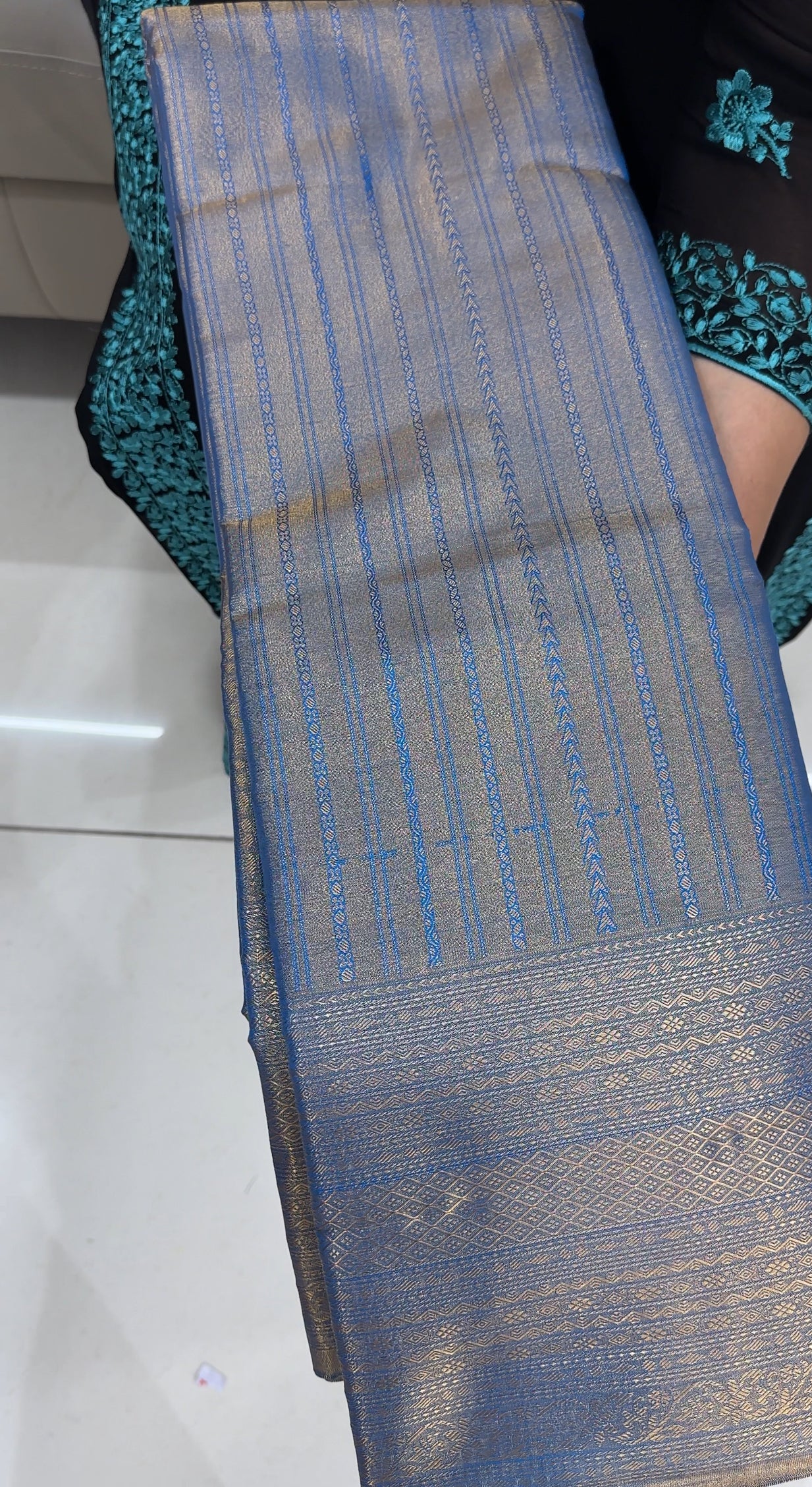 DESIGNER TISSUE KANCHIPURAM SILK SAREES - IHA 26353