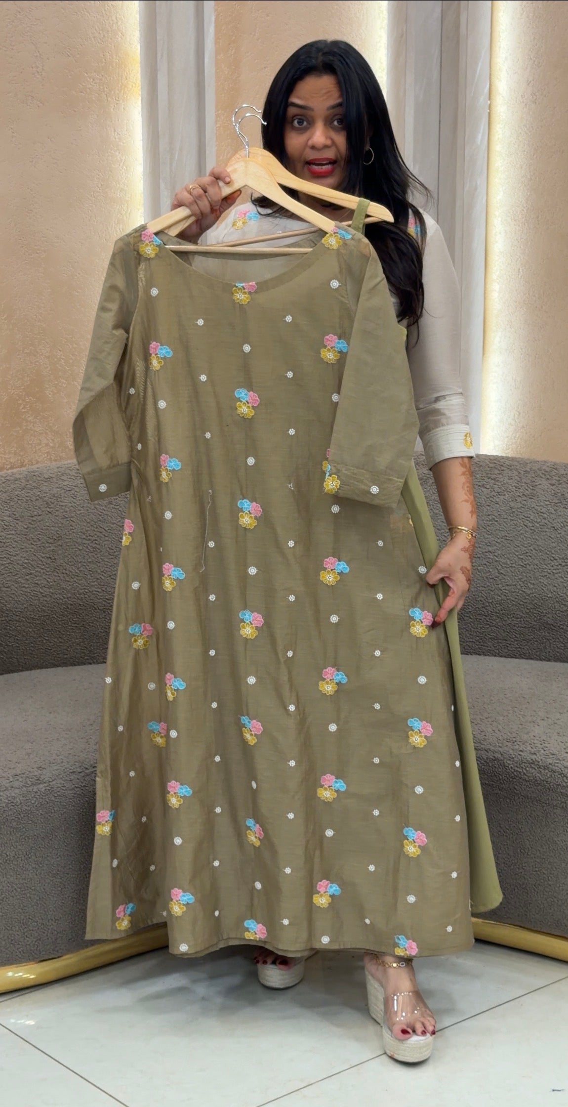 IHA'S IN-HOUSE MUL CHANDERI TOP - IHA 33330