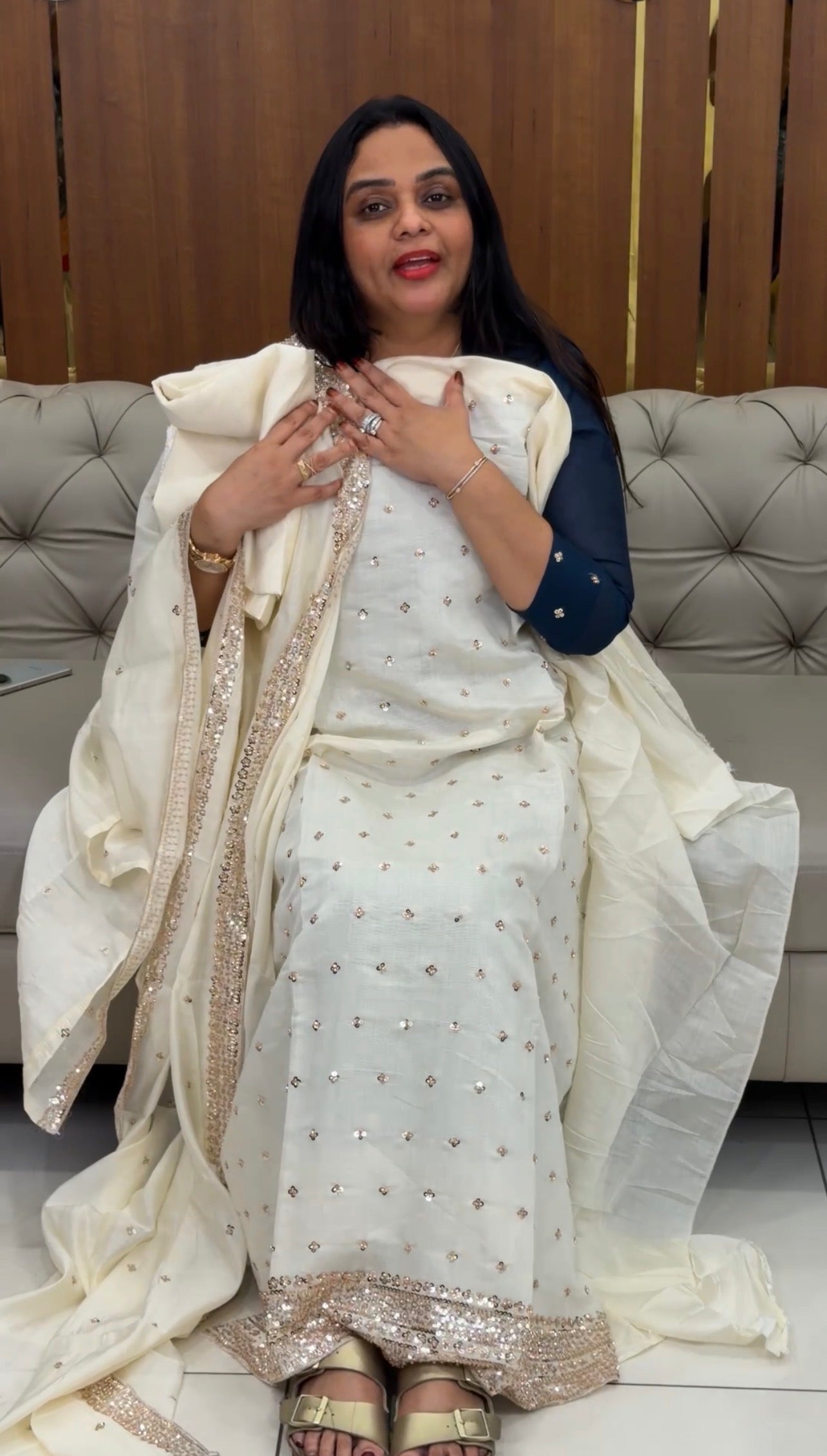 FORWARD MUL CHANDERI UNSTITCHED SALWAR SUITS - IHA 32182