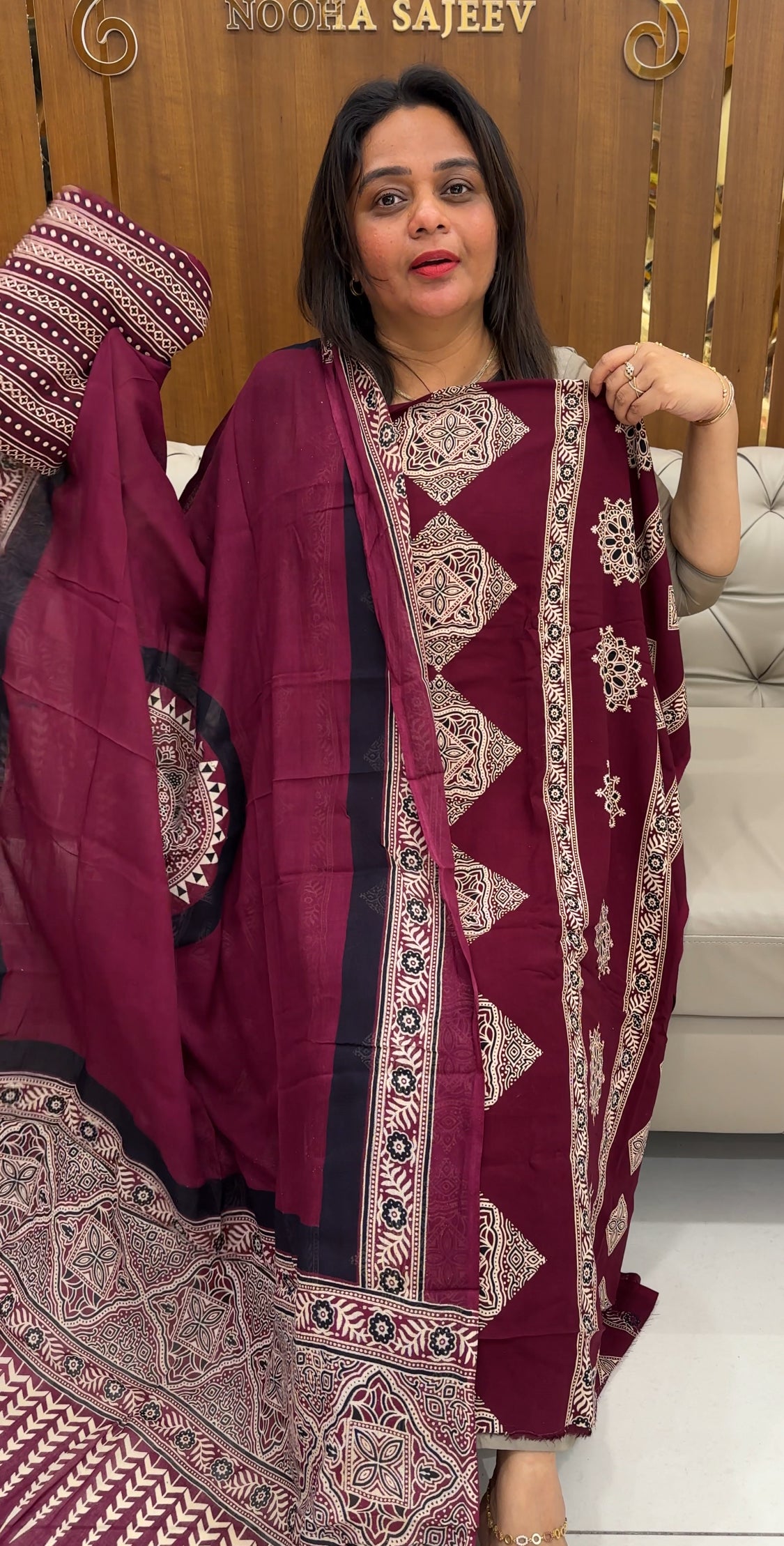 PRINTED COTTON UNSTITCHED SALWAR SUITS - IHA 25813