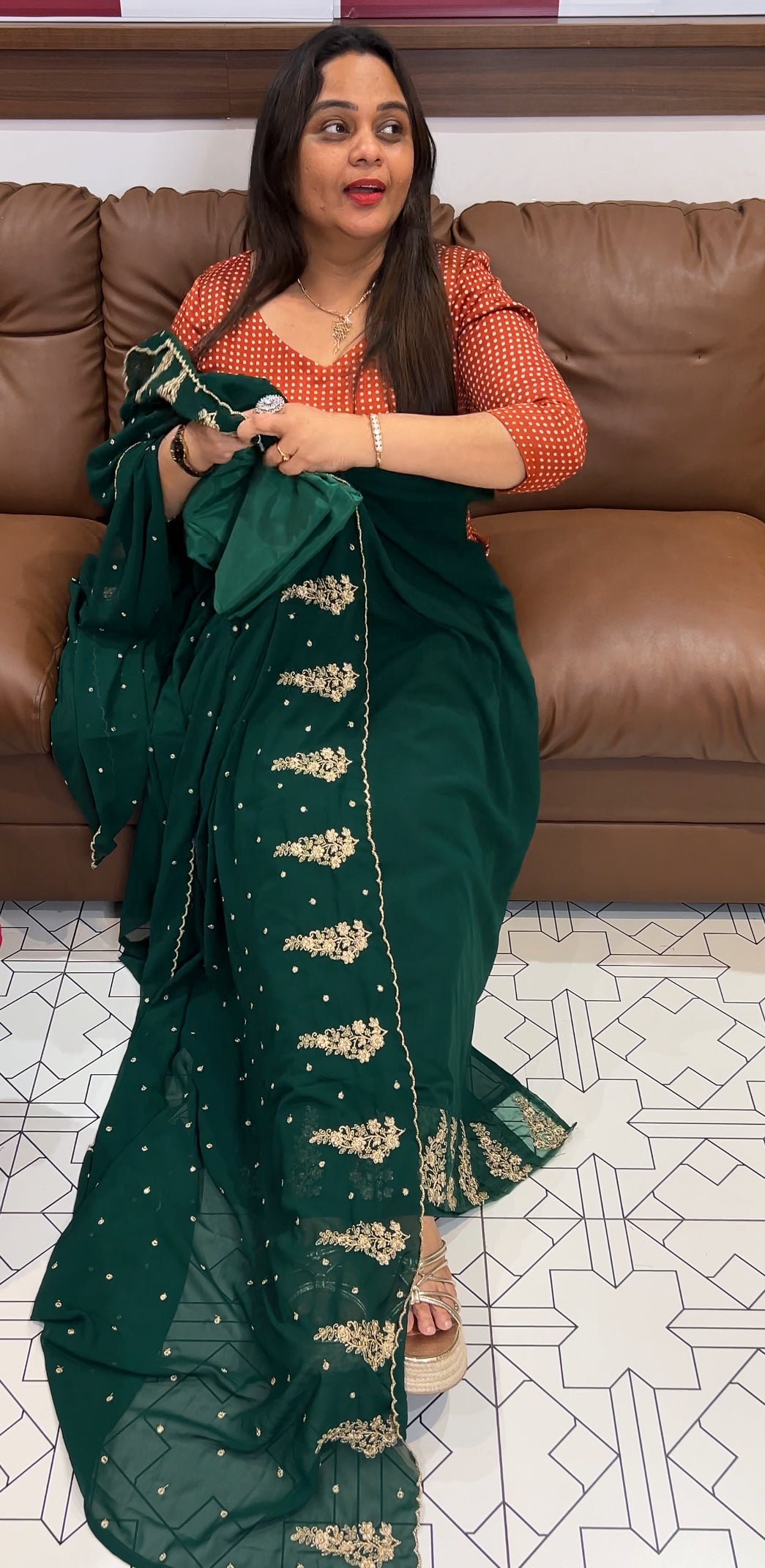 PARTY WEAR UNSTITCHED SALWAR SUITS - IHA 24519