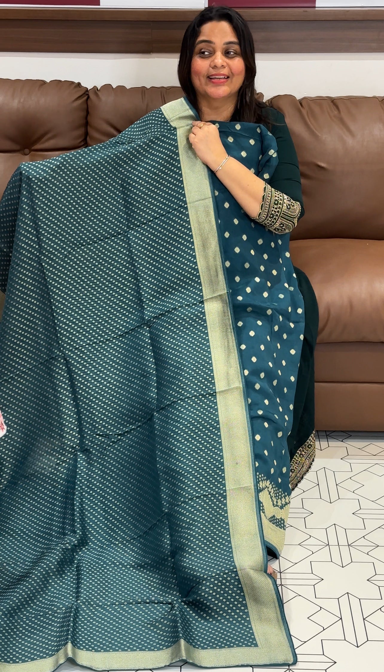 BANARASI UNSTITCHED SALWAR SUITS - IHA 27355