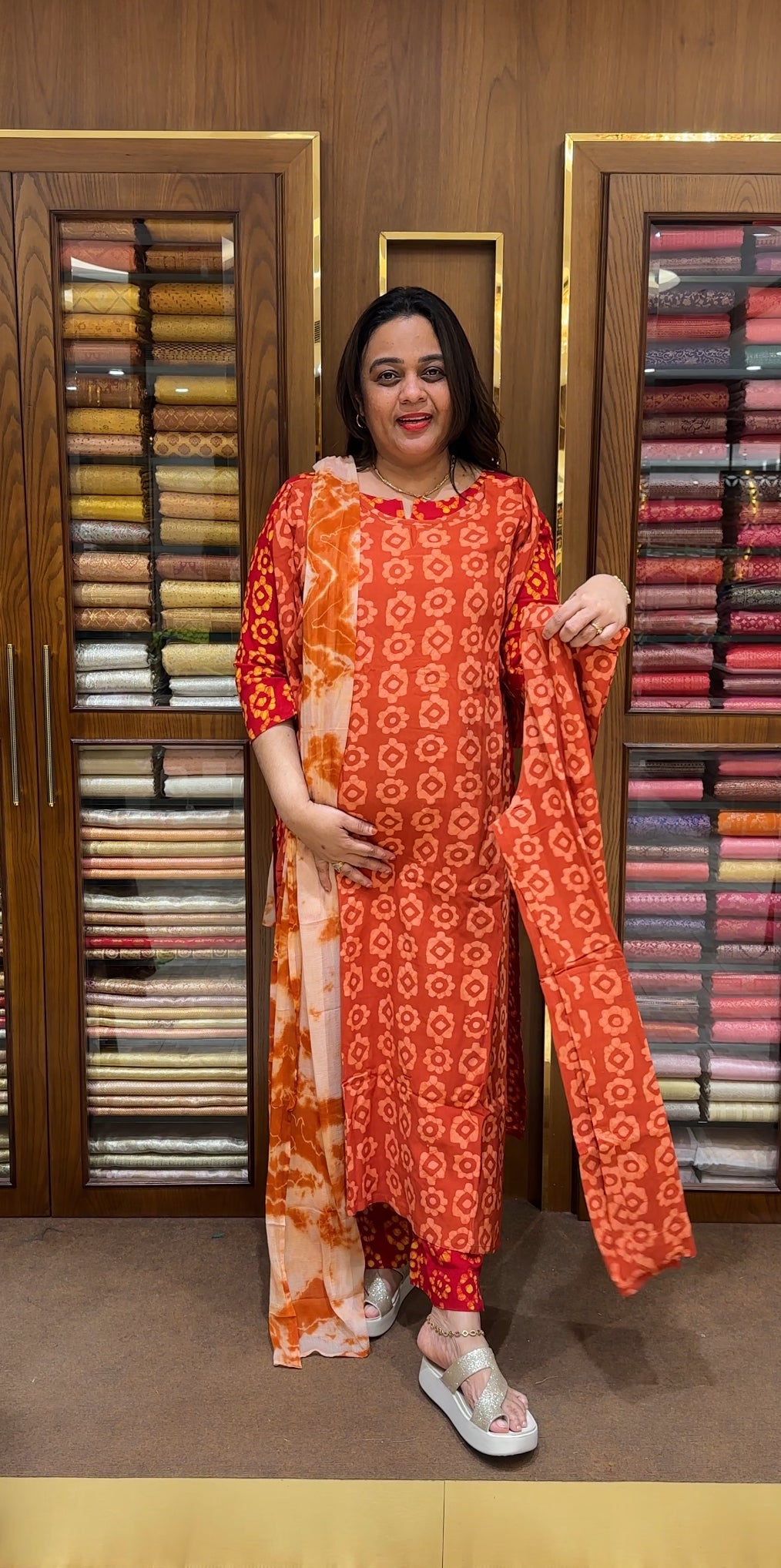 FORWARD BATIK PRINTED TOP,BOTTOM AND DUPATTA- IHA 22690