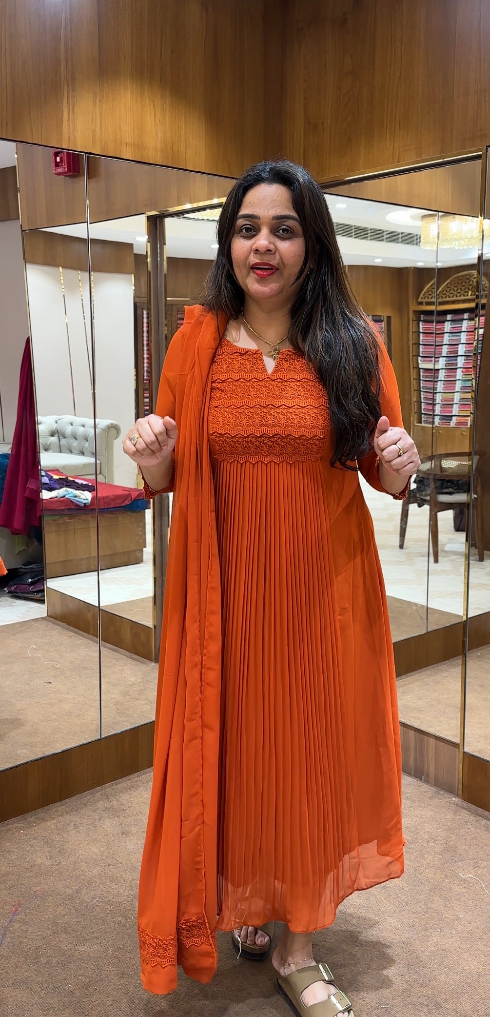 IHA'S IN-HOUSE DESIGNER ALINE TOP AND DUPATTA - IHA 21426