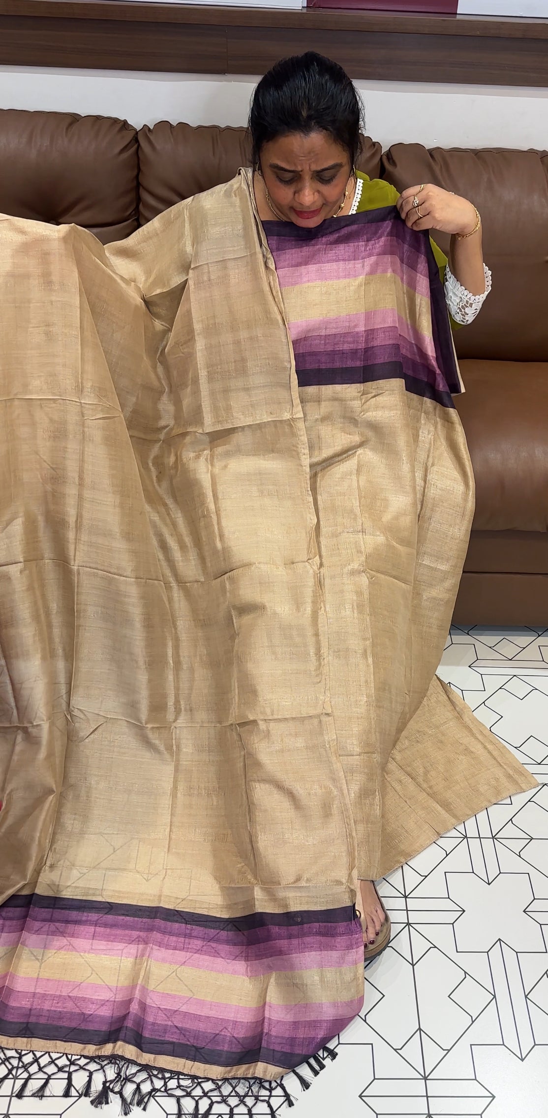 SEMI RAW SILK UNSTITCHED SALWAR SUITS - IHA 26300