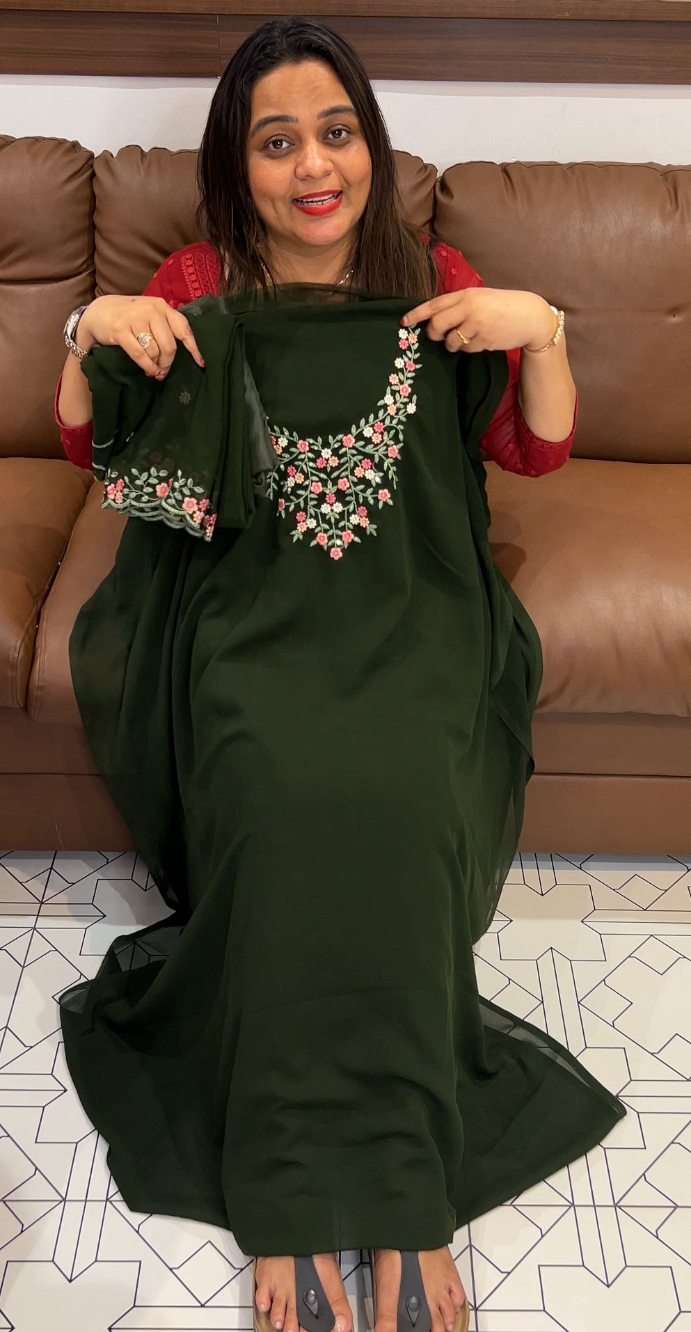 FAUX GEORGETTE UNSTITCHED SALWAR SUITS - IHA 22732