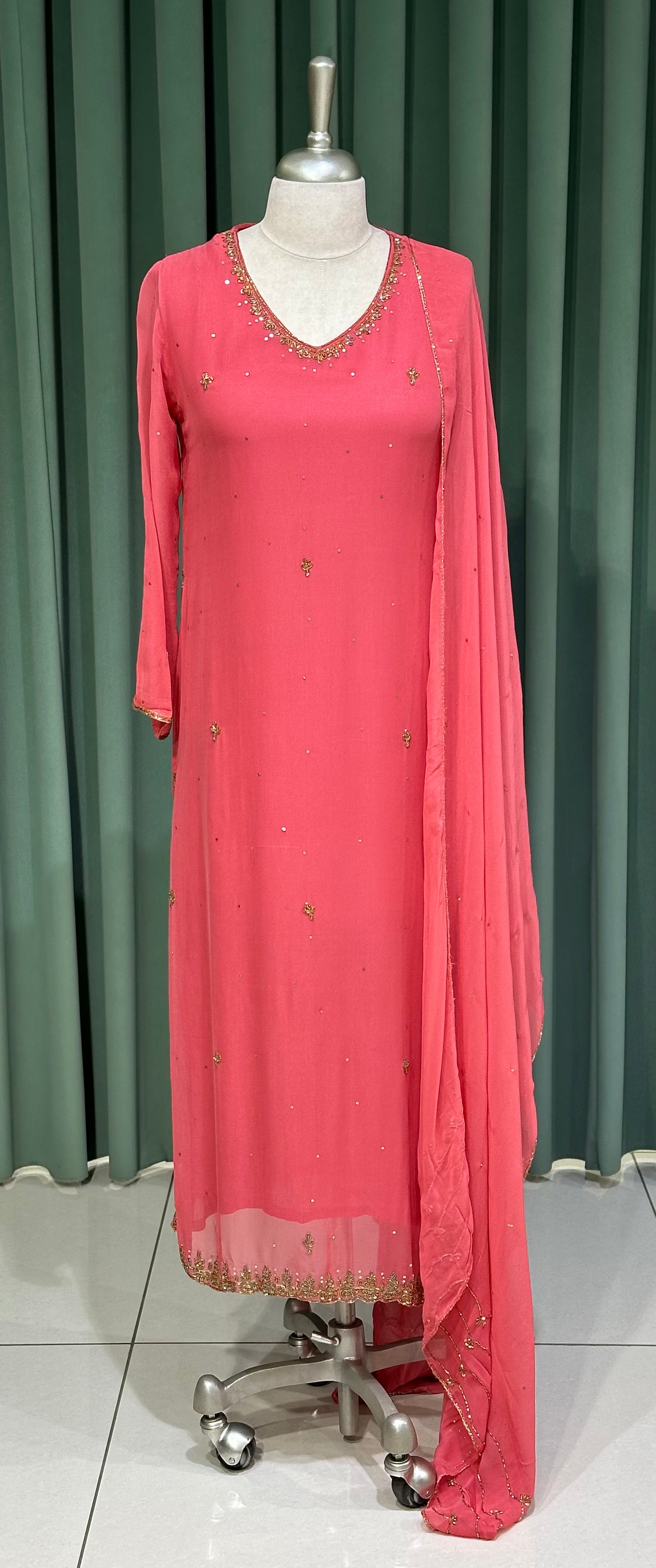 PARTY WEAR TOP, BOTTOM AND DUPATTA - IHA 27363