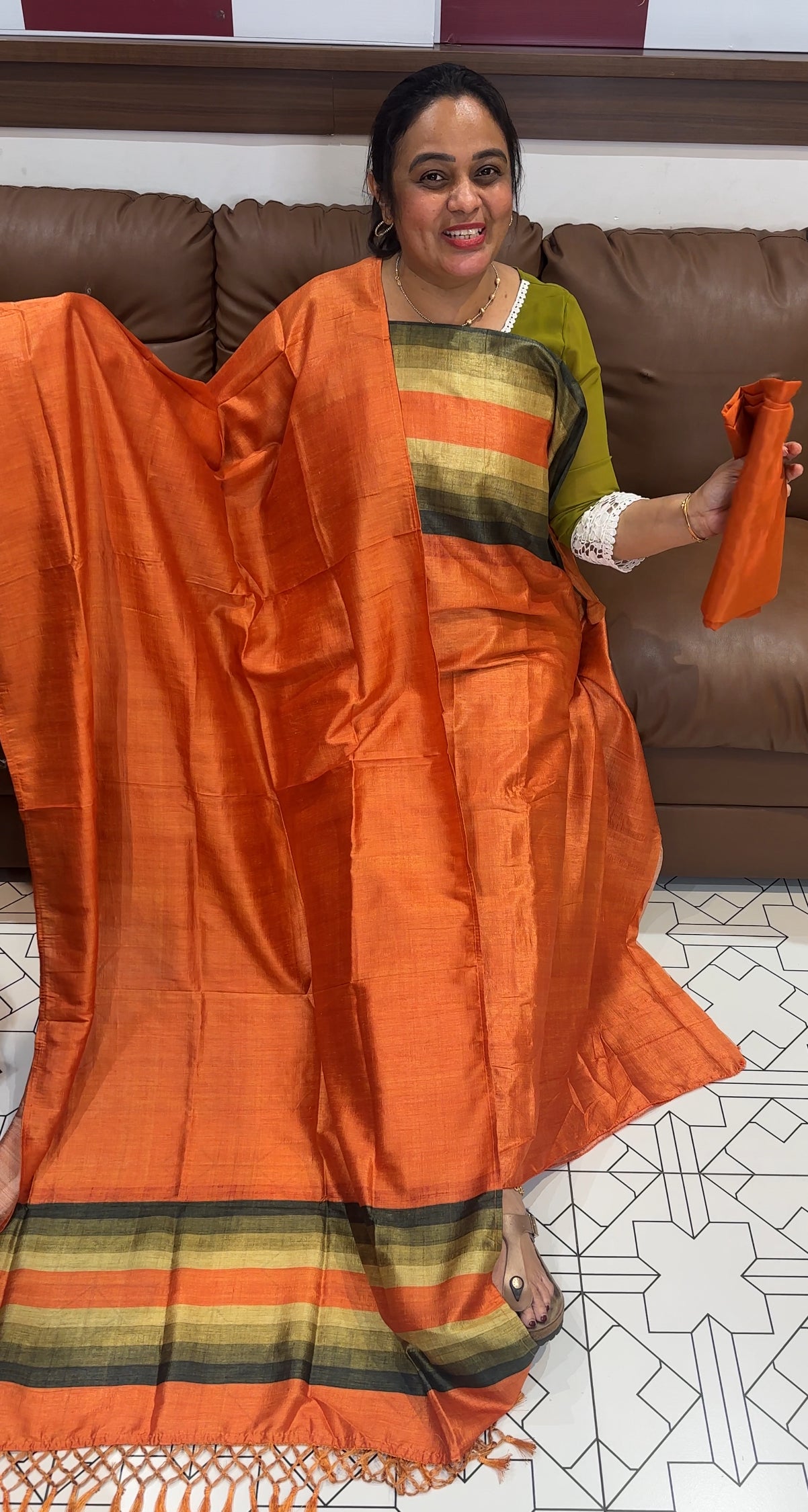SEMI RAW SILK UNSTITCHED SALWAR SUITS - IHA 26300