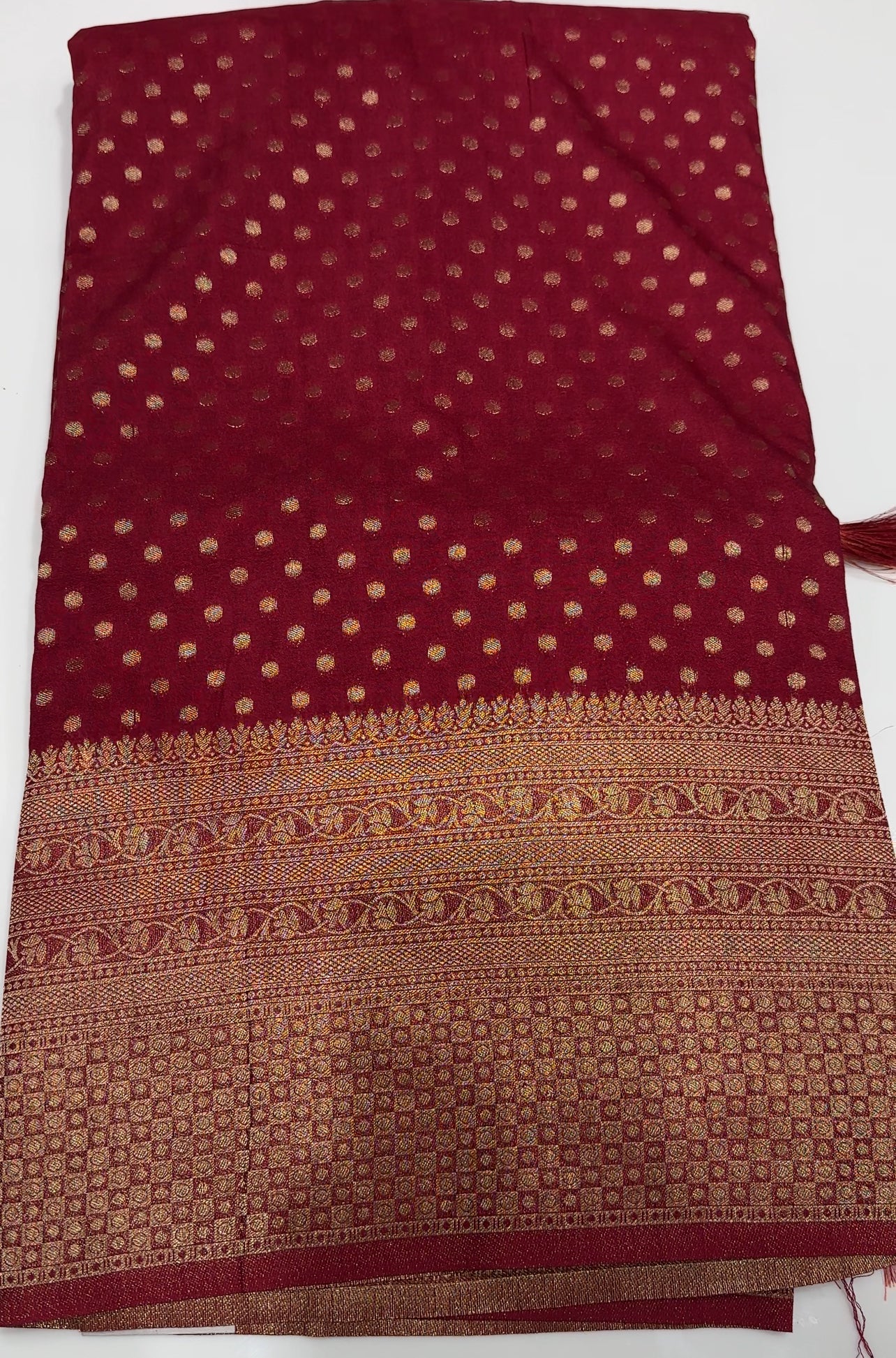 SEMI BANARASI SAREES - IHA 27402