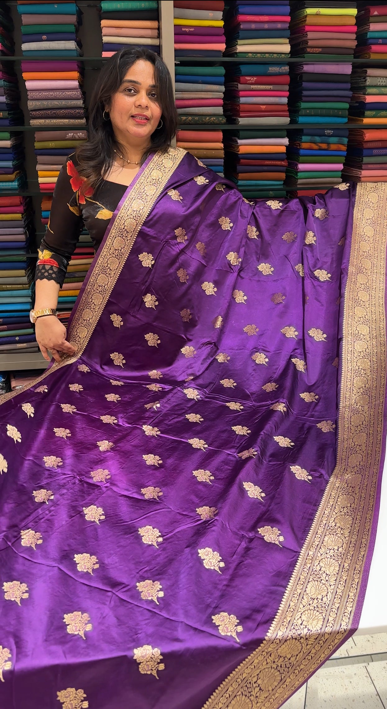 SATIN KATAN SAREES - IHA 26557