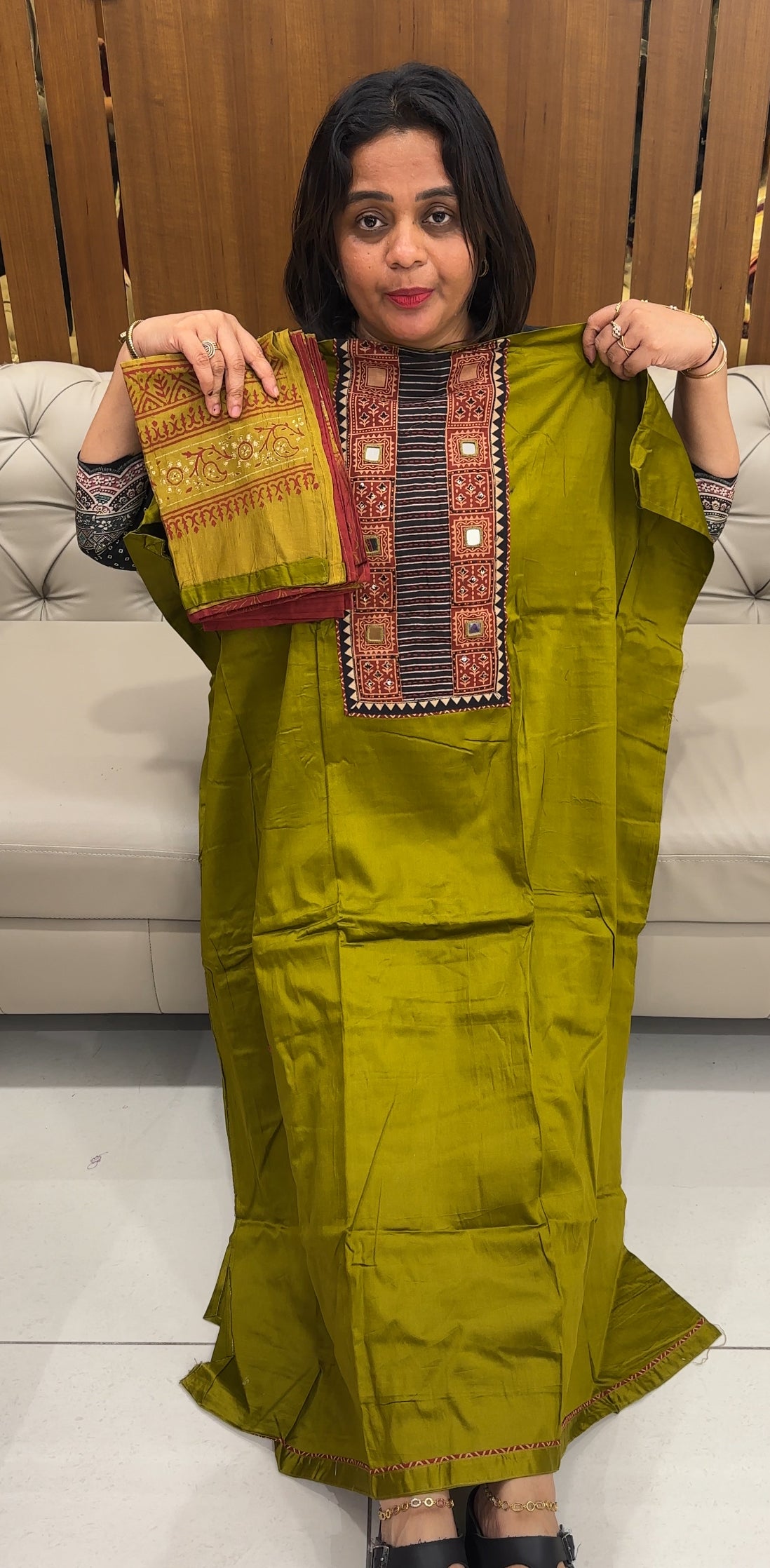 COTTON UNSTITCHED SALWAR SUITS - IHA 25989