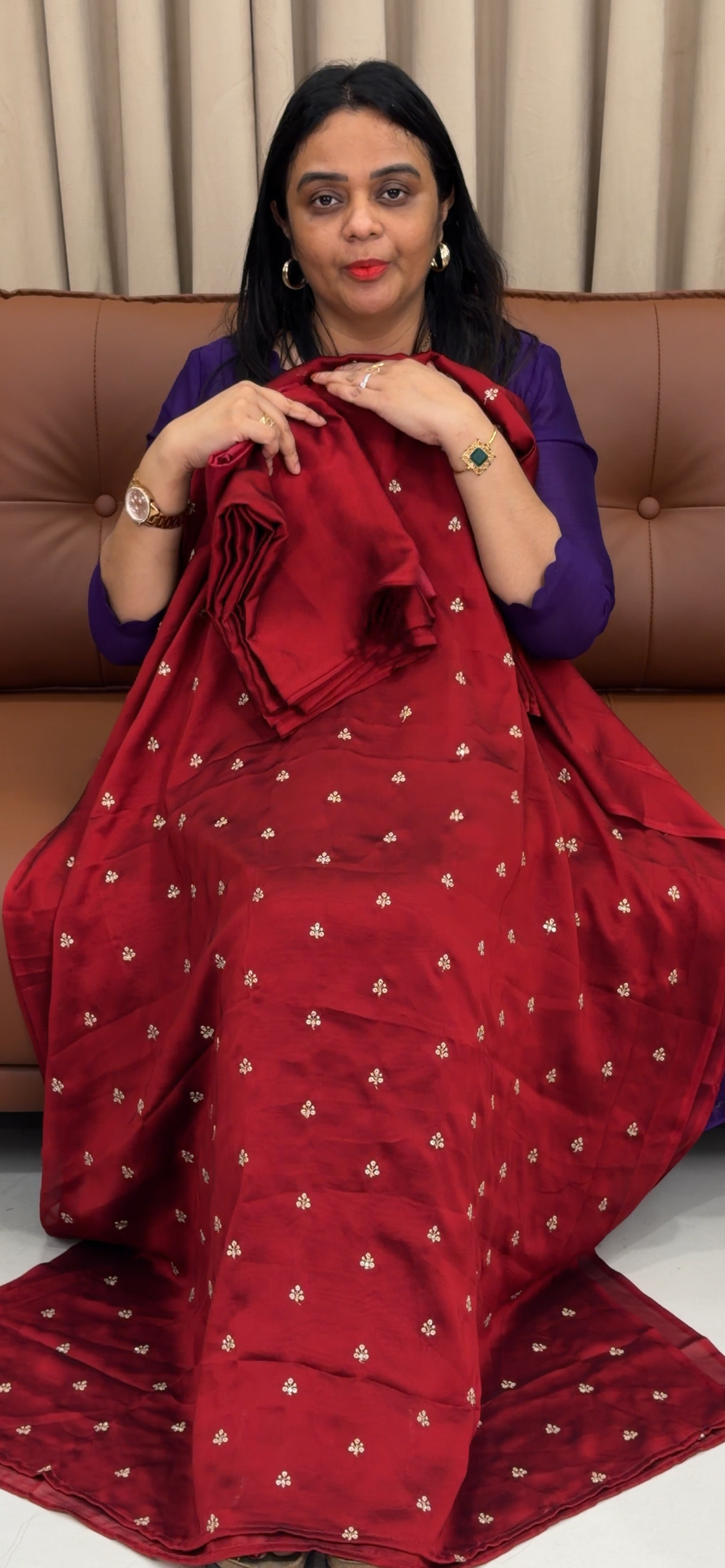 SILKY GEORGETTE UNSTITCHED SALWAR SUITS - IHA 33433