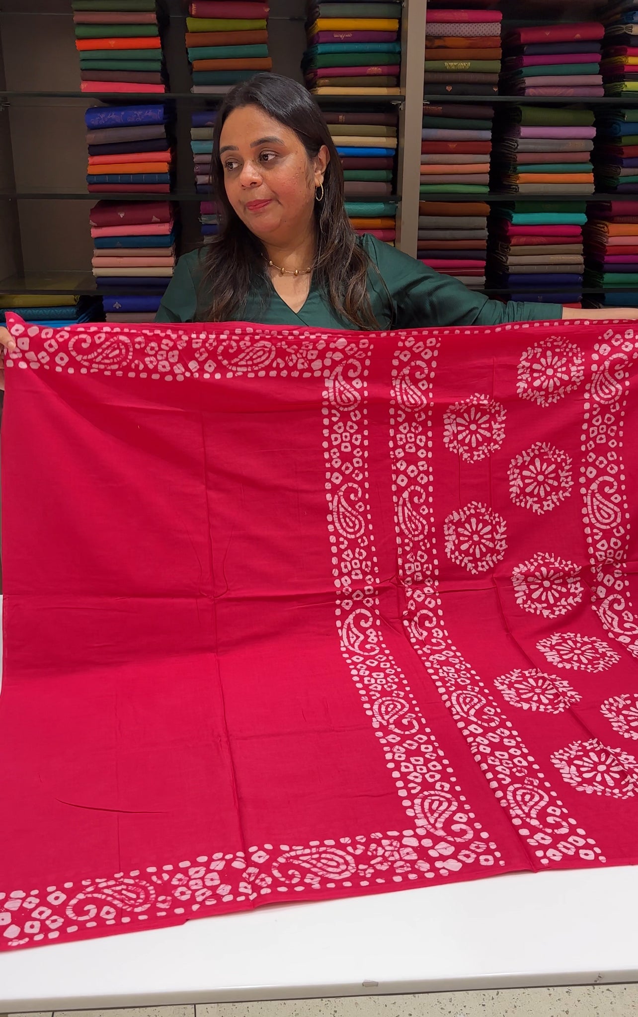BATIK PRINTED SAREES - IHA 27297