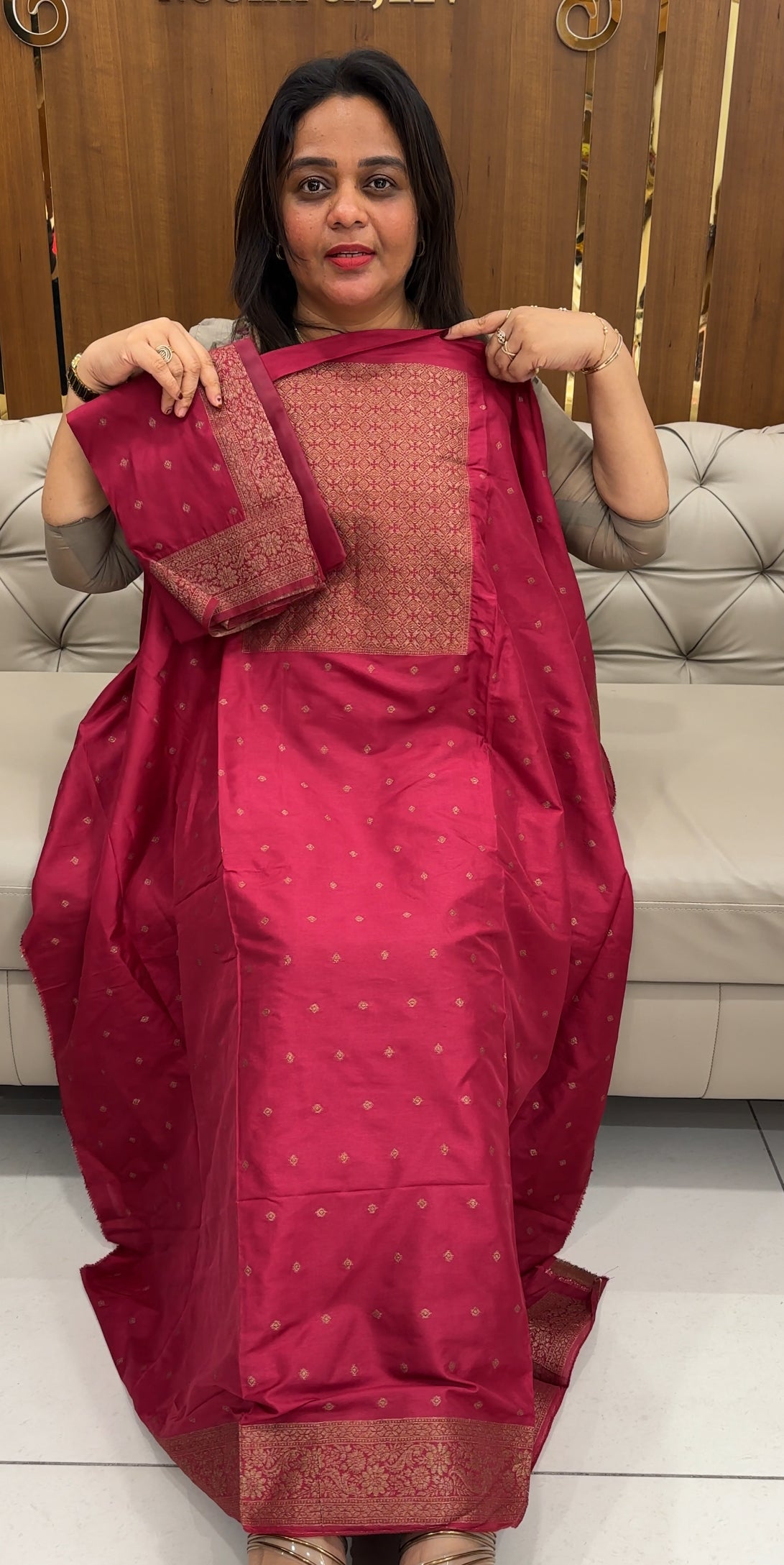 BANARASI UNSTITCHED SALWAR SUITS - IHA 25826