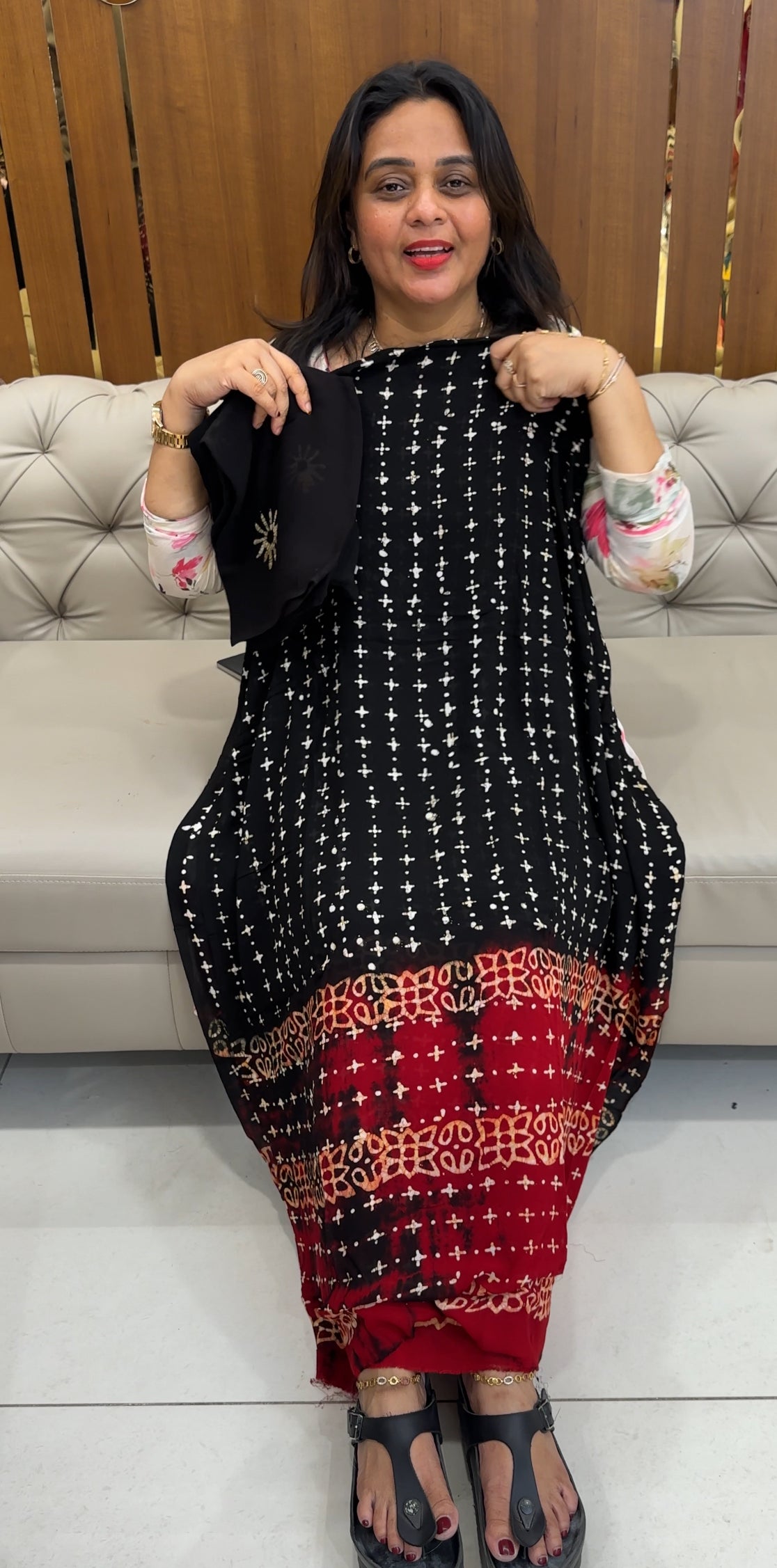 BATIK PRINTED UNSTITCHED SALWAR SUITS - IHA 26108