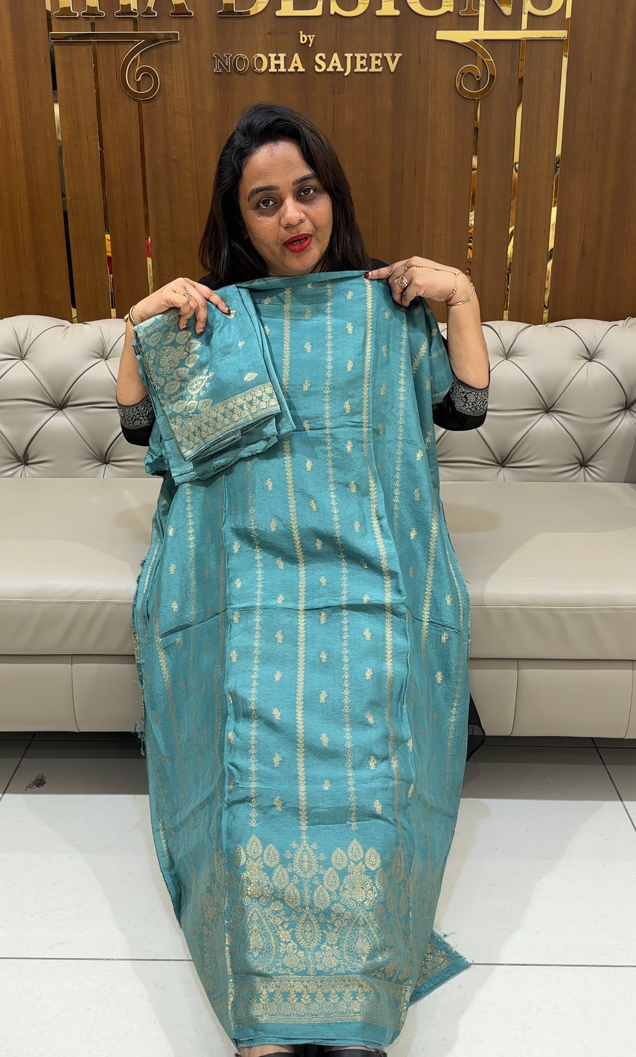 BANARASI UNSTITCHED SALWAR SUITS - IHA 24957