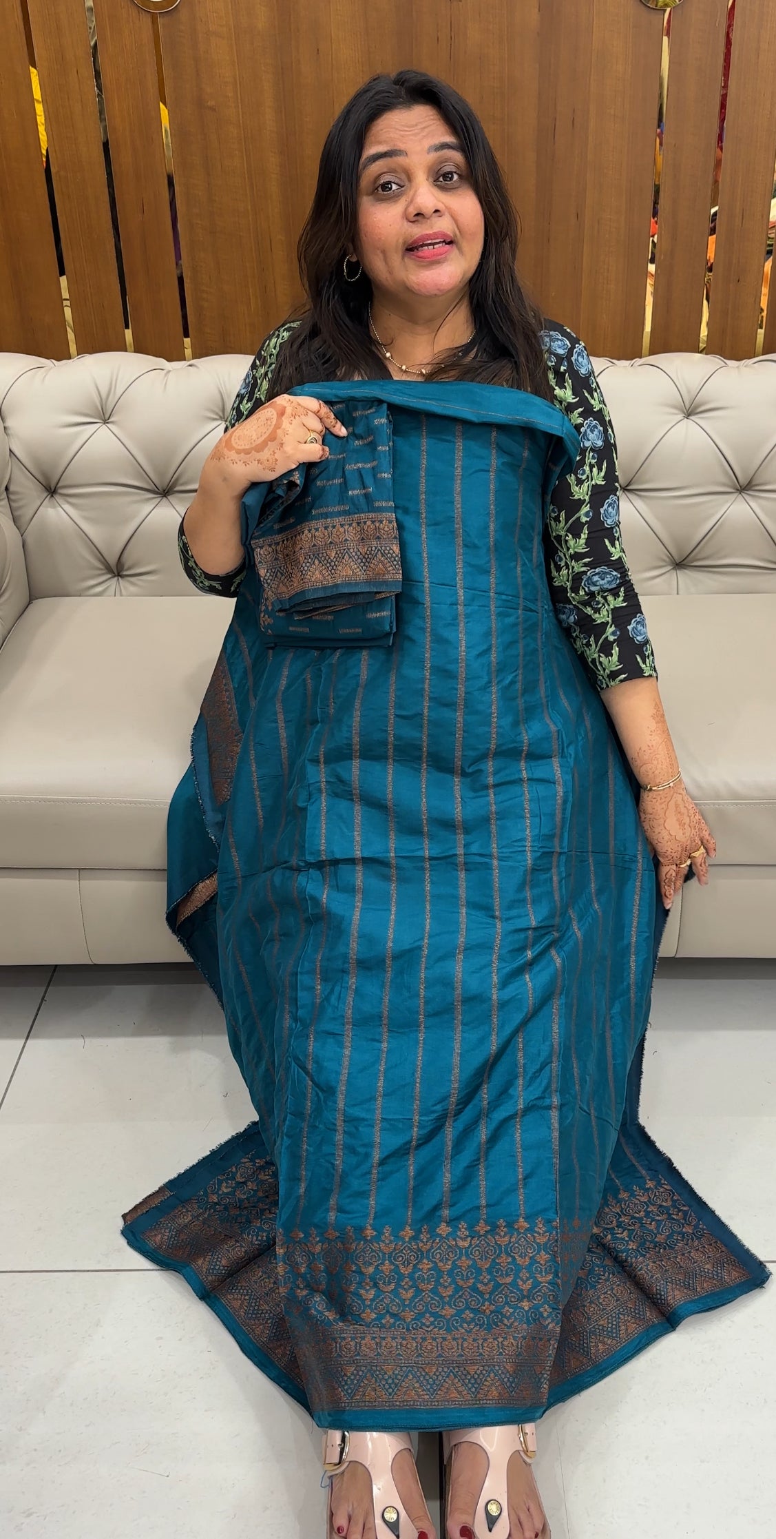 SEMI BANARASI UNSTITCHED SALWAR SUITS - IHA 27420