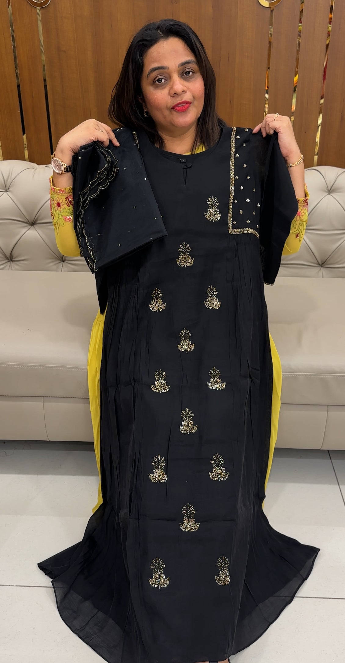 MUL CHANDERI A-LINE TOP , BOTTOM AND DUPATTA - IHA 26049