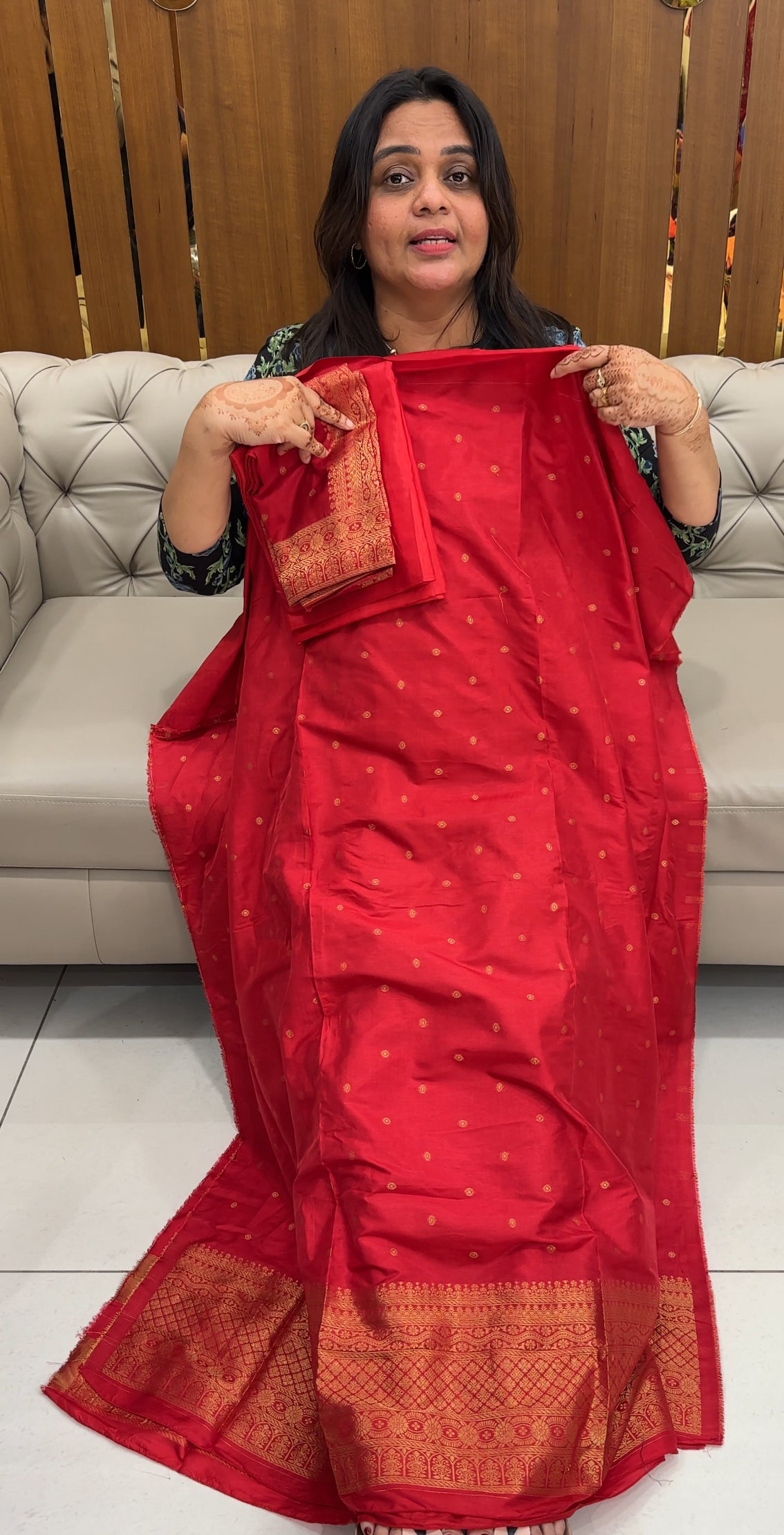 SEMI BANARASI UNSTITCHED SALWAR SUITS - IHA 27420