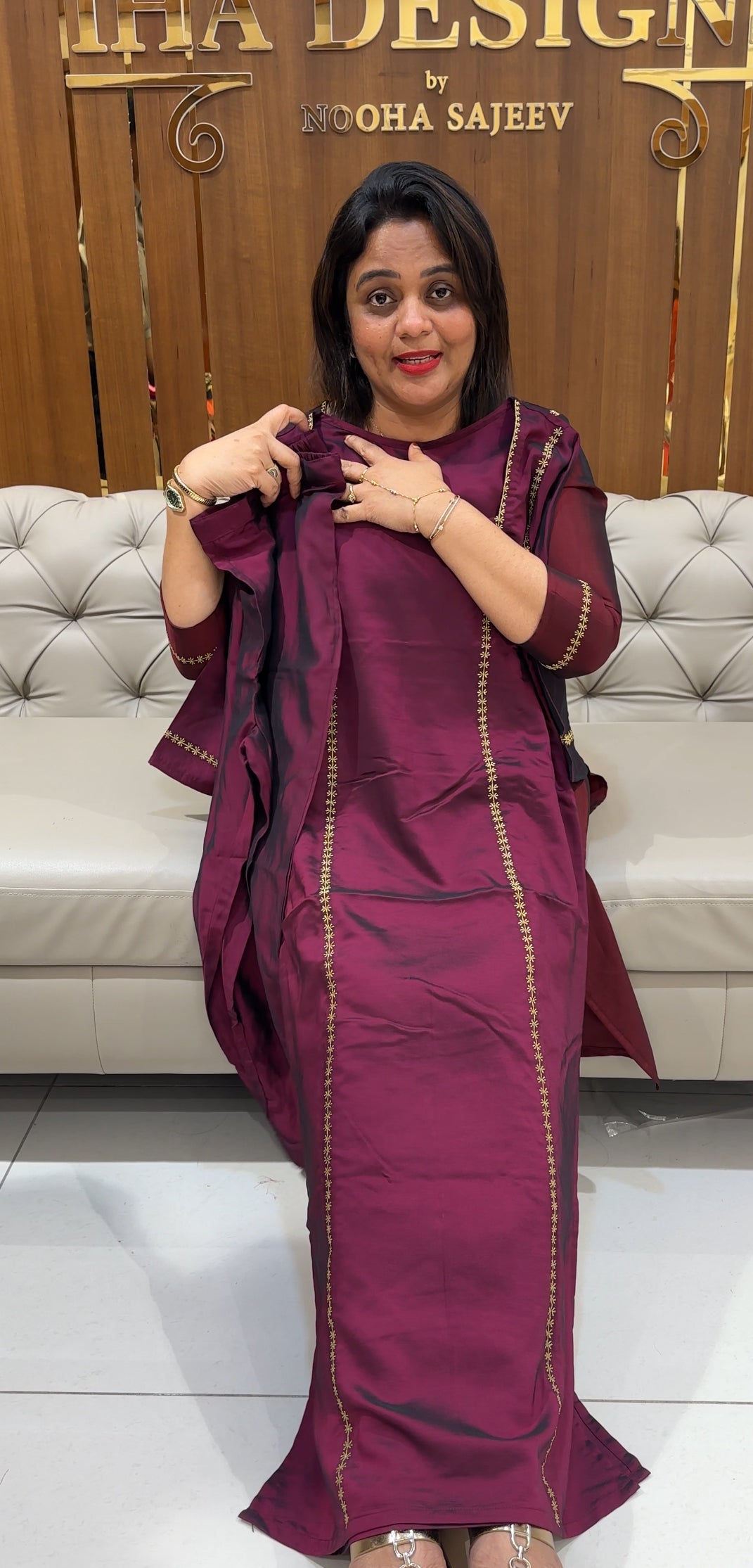 IHA'S IN-HOUSE SILK TOP AND BOTTOM - IHA 24615